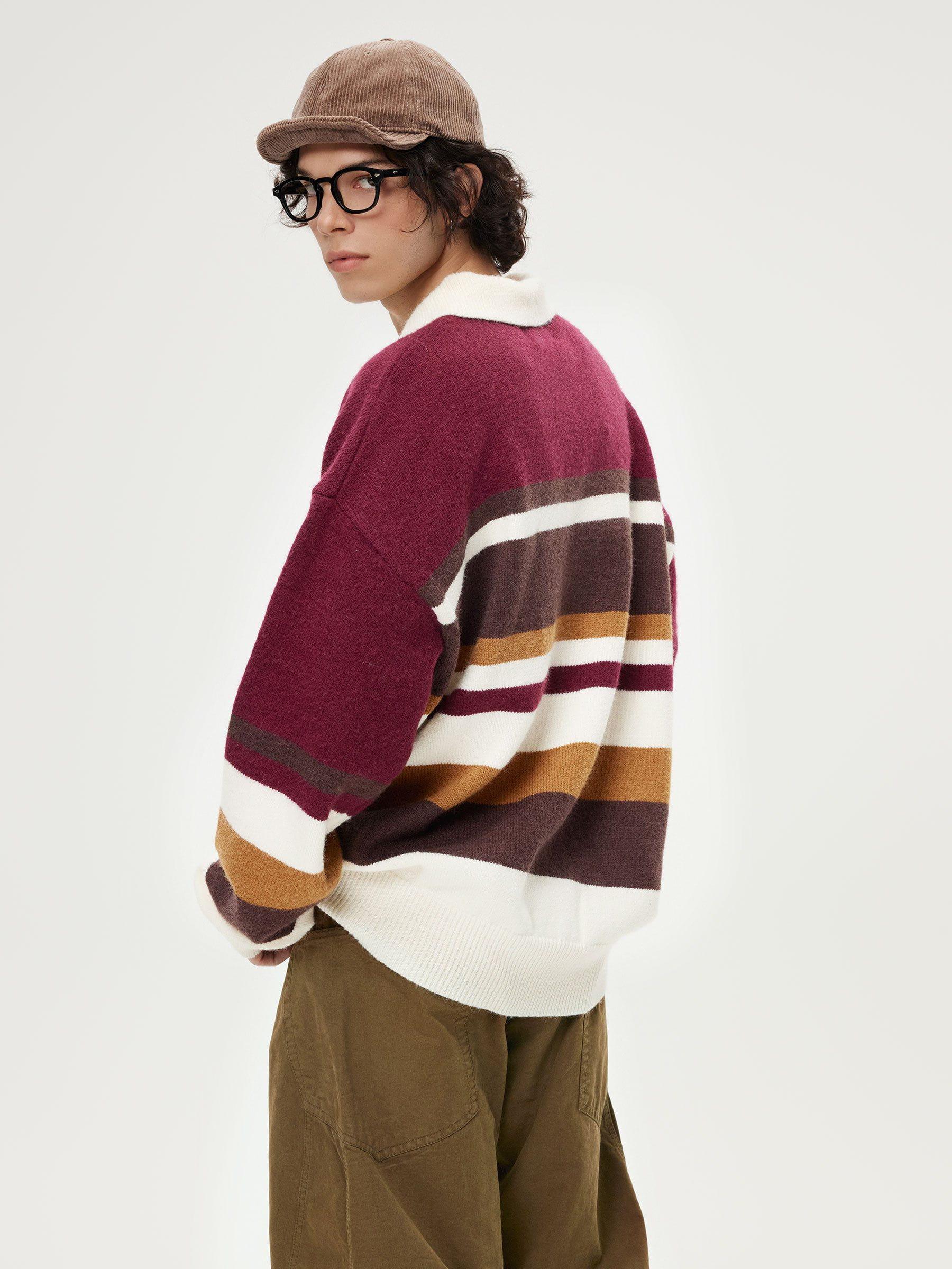 Aelfric Eden Stripe Polo Sweater Product Image
