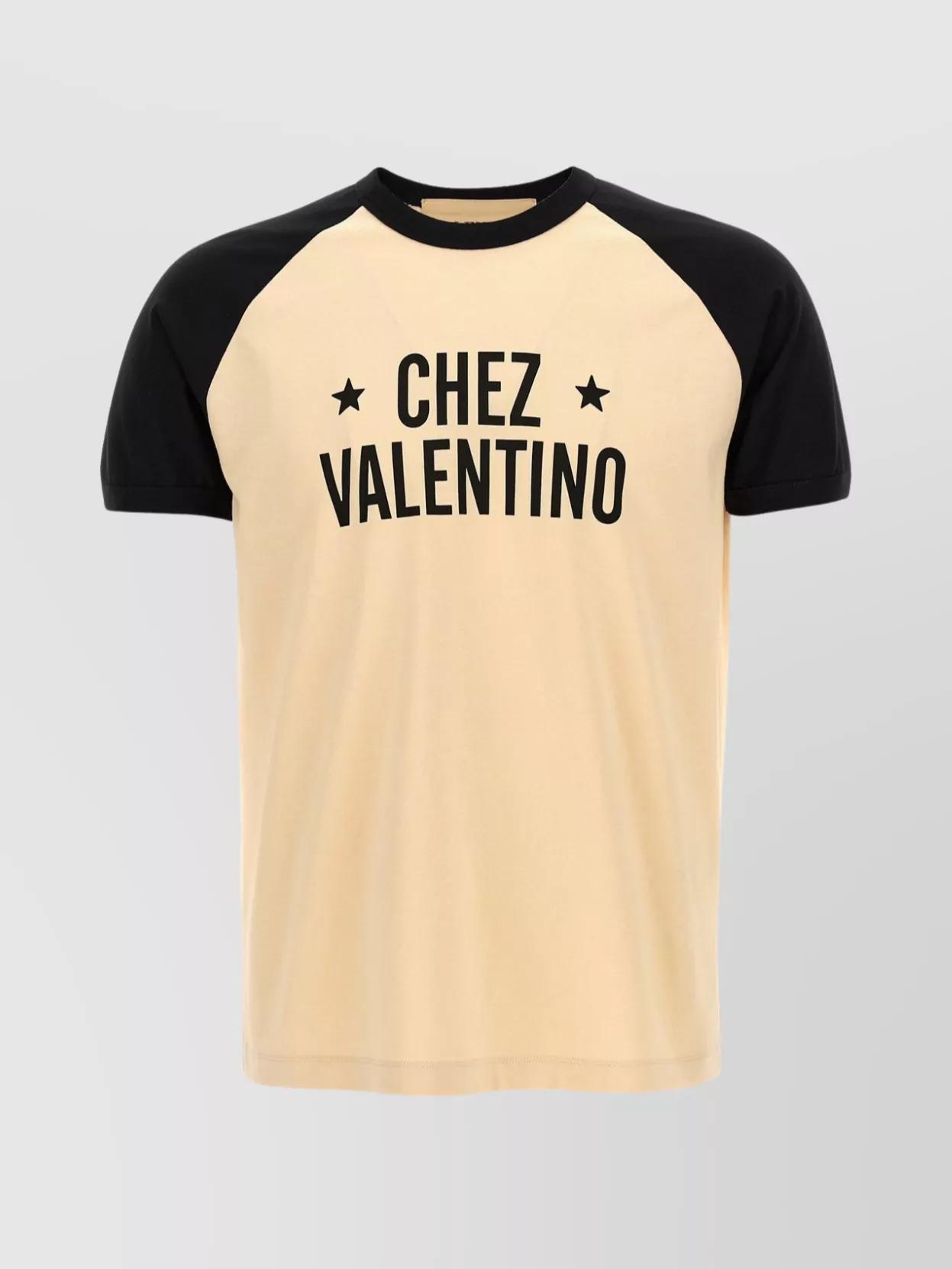VALENTINO Chez Logo T-shirt In Neutral Product Image