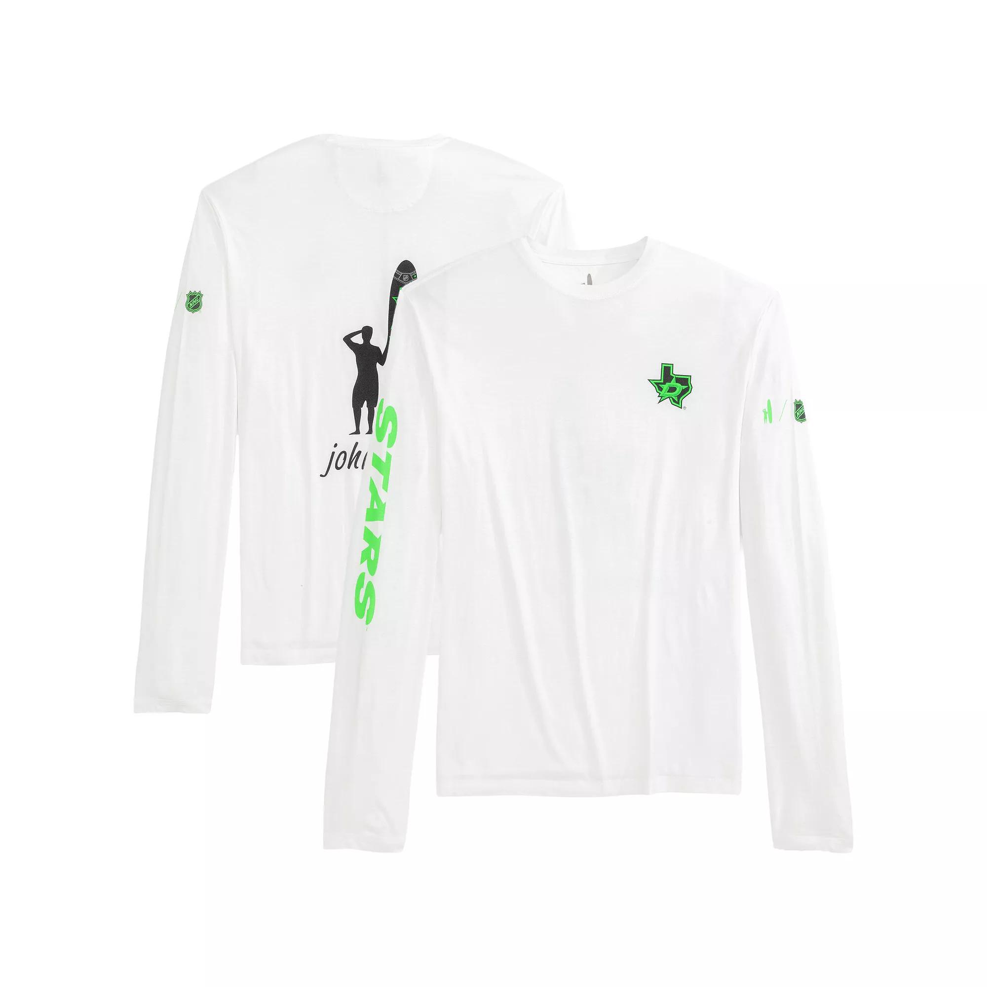 Men's johnnie-O White Dallas Stars Adam Long Sleeve T-Shirt,  Product Image