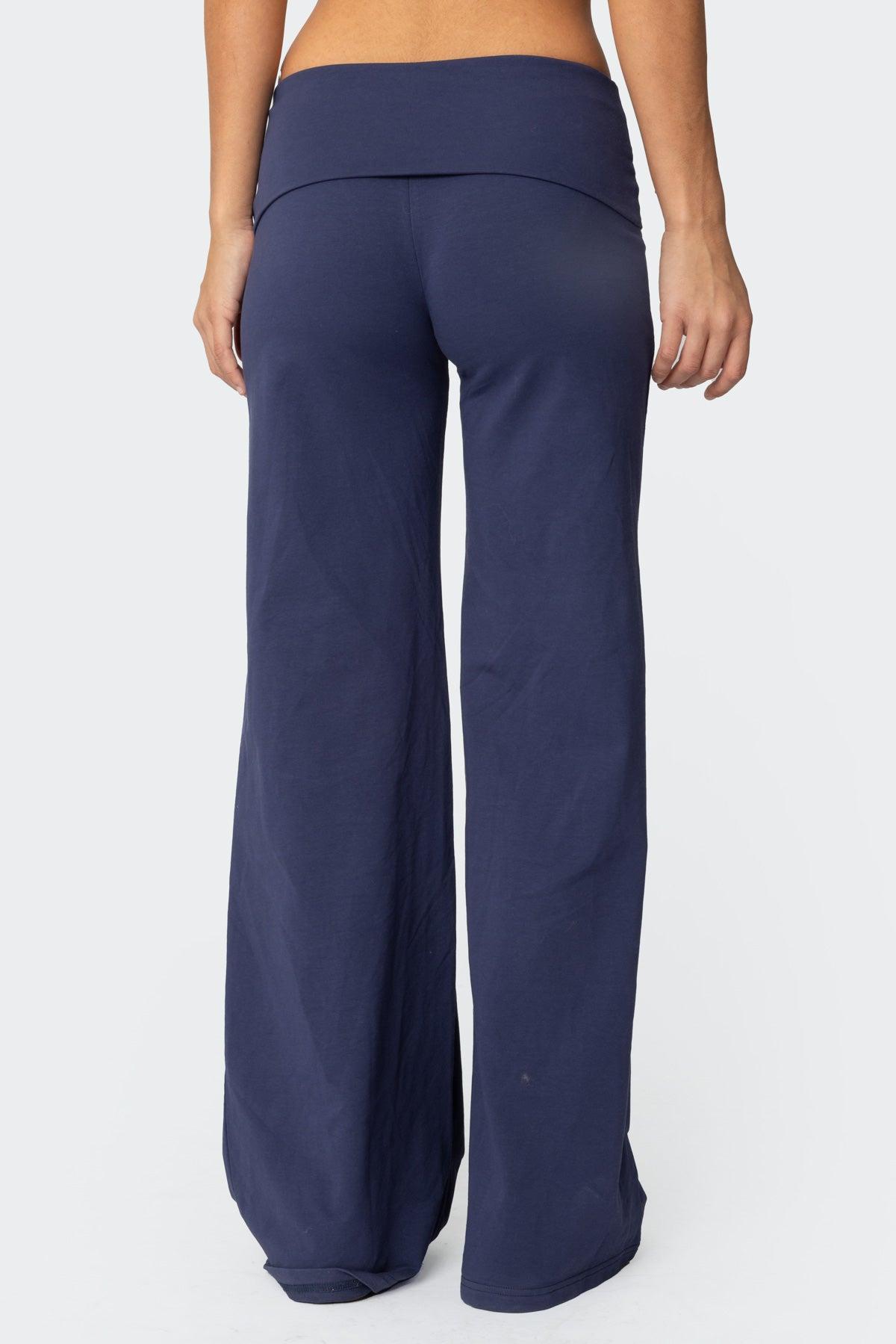 Wide Leg Foldover Pants Product Image