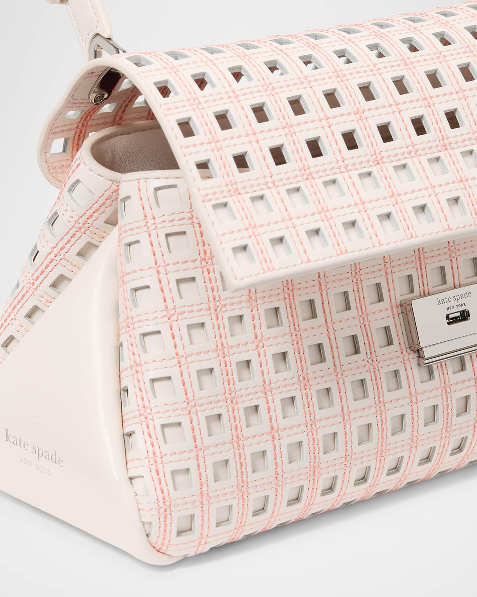 grace topstitch perforated leather shoulder bag Product Image