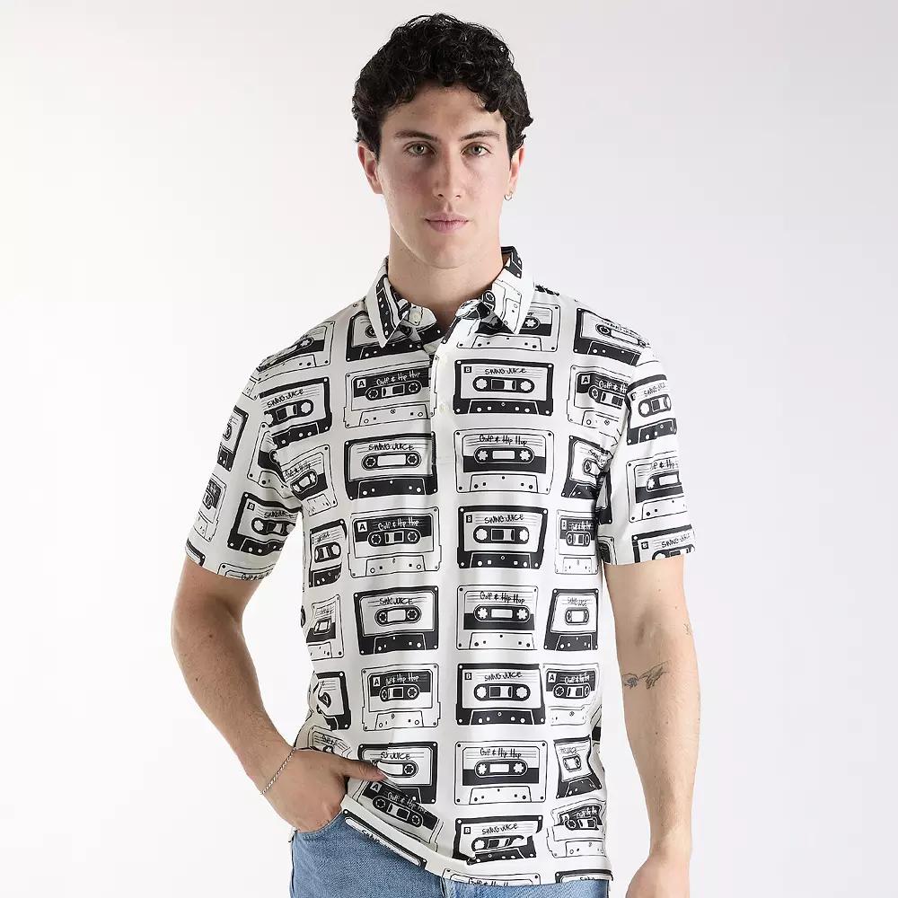 Men's SwingJuice Golf Mixtape Polo, Size: Small, Ivory Product Image