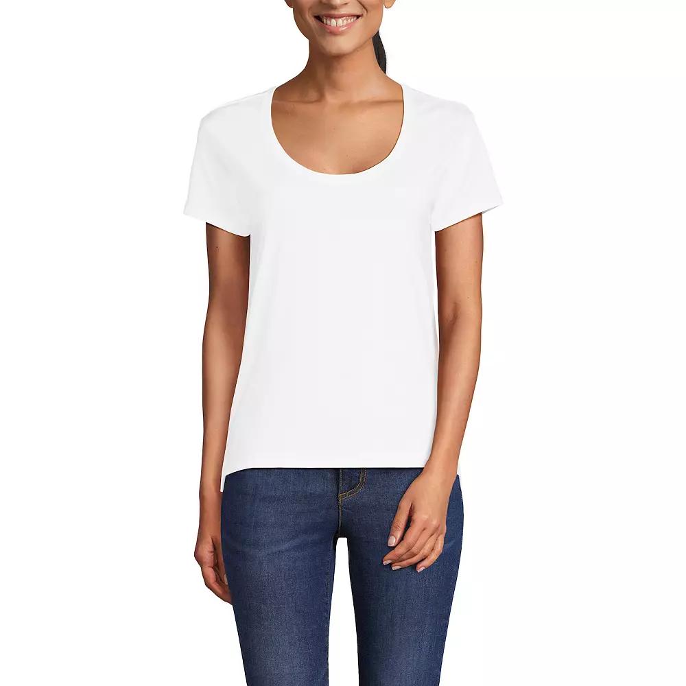 Women's Lands' End Short Sleeve Scoop Neck T-Shirt,  Product Image
