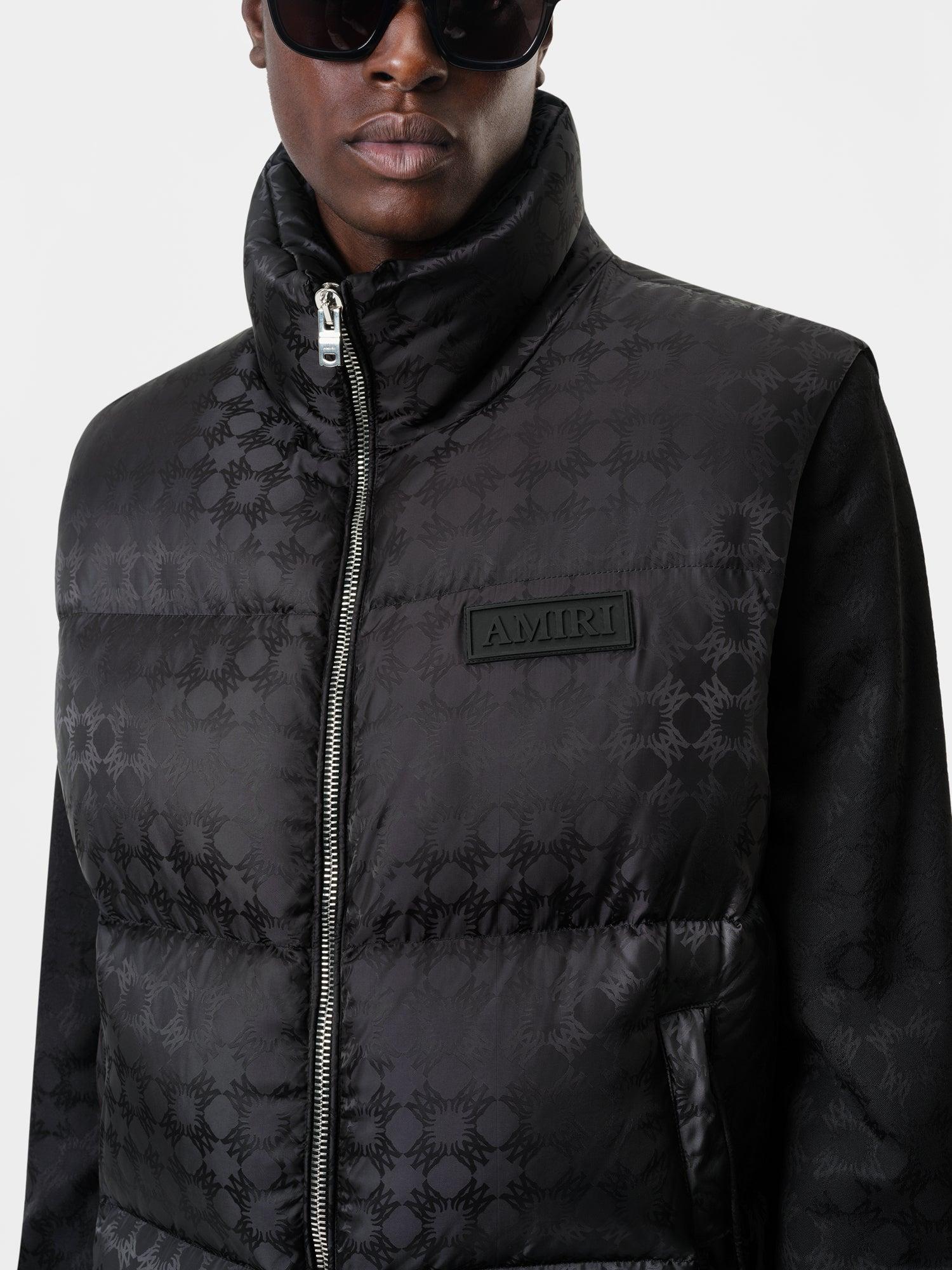 MA QUAD JACQUARD DOWN GILET - Black Product Image