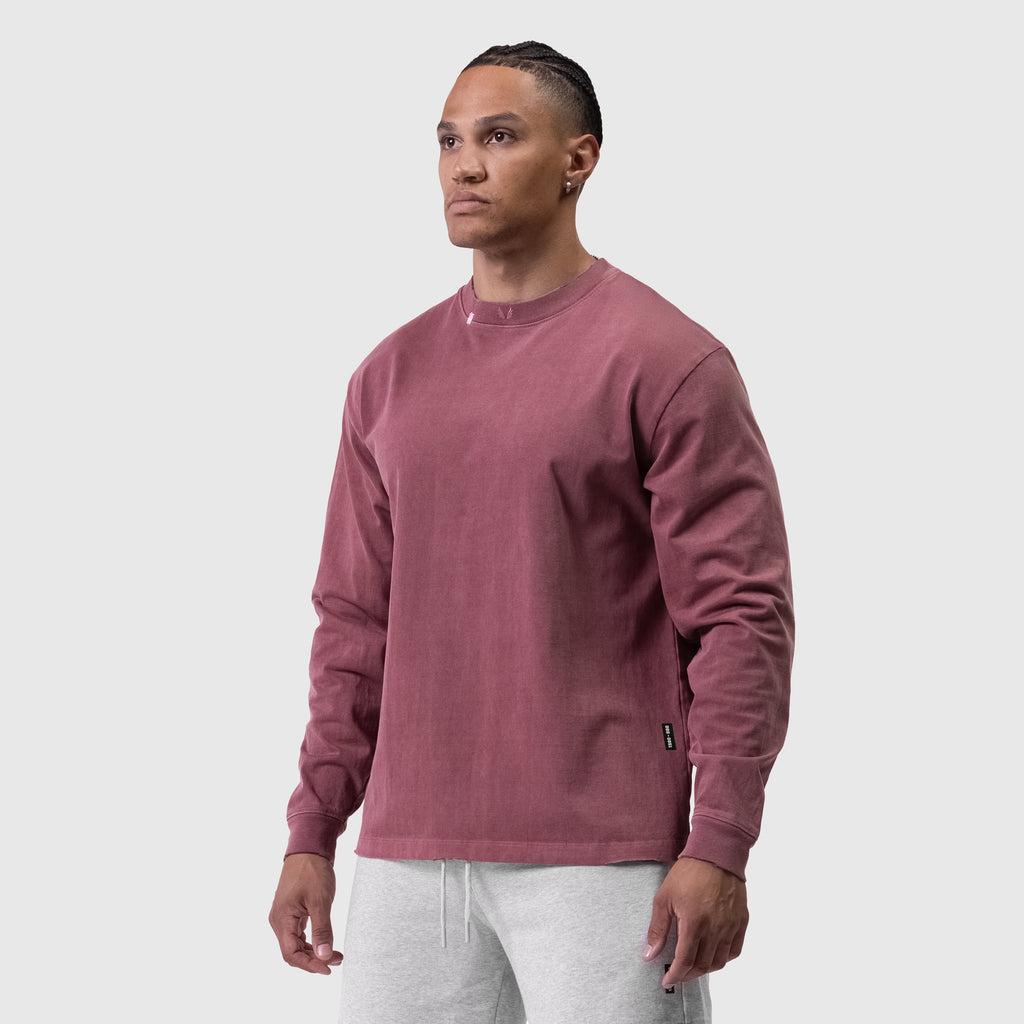 0851. Tech Essential™ Relaxed Long Sleeve - Faded Crimson Product Image