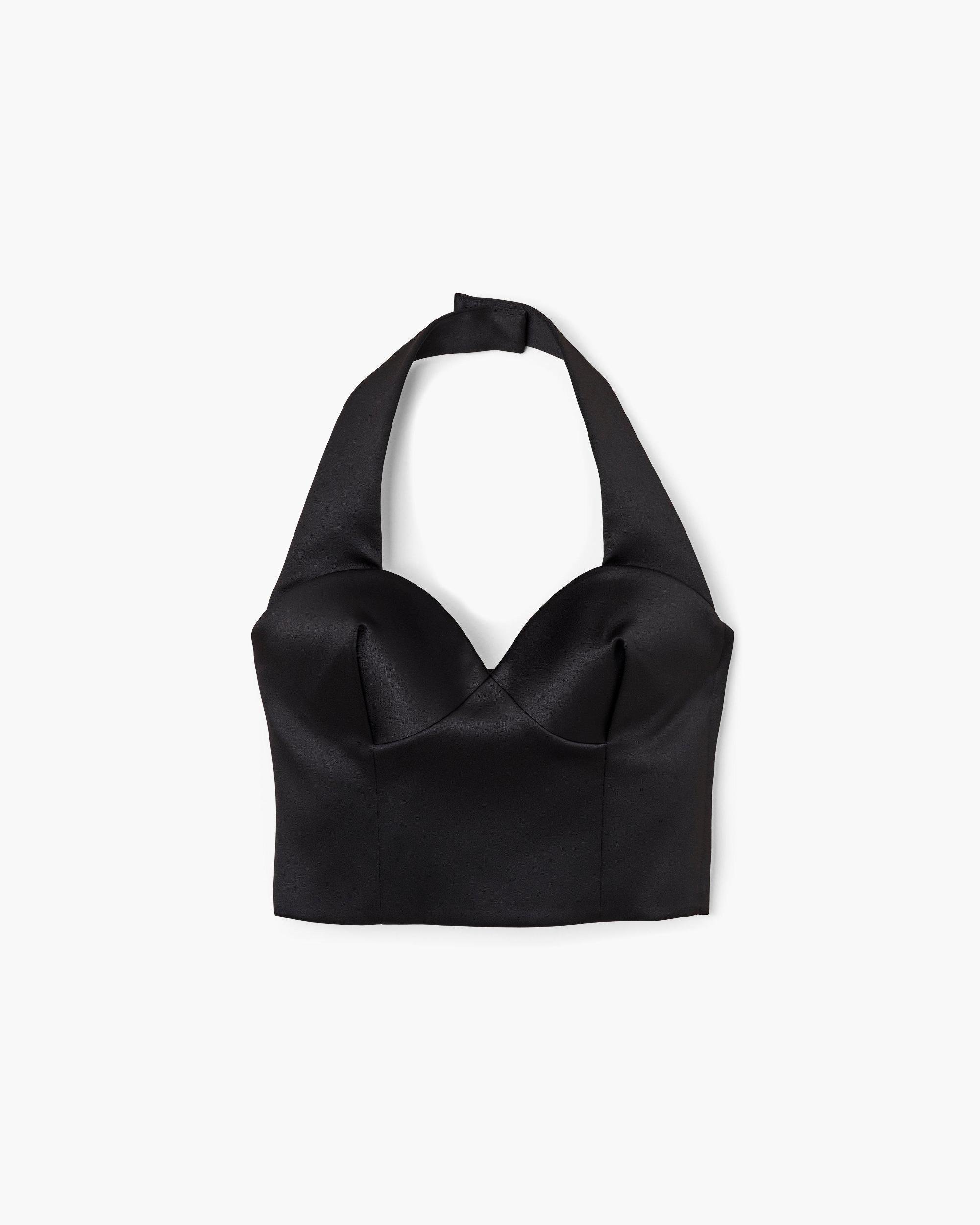 Sculpted Satin Halter Top Product Image