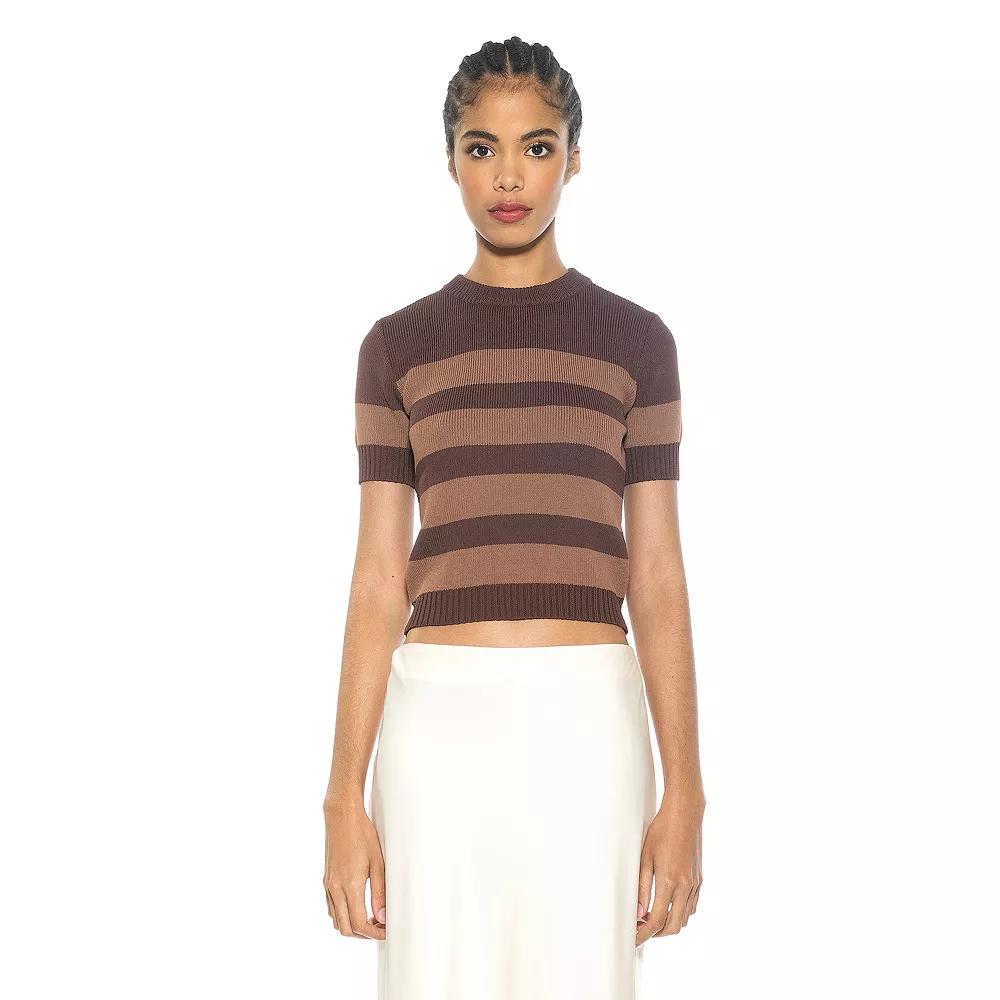 Womens ALEXIA ADMOR Pat Classic Knit Stripped Top Product Image