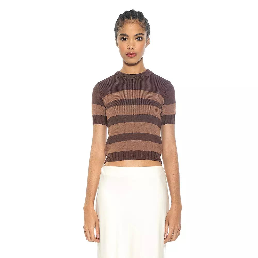 Womens ALEXIA ADMOR Pat Classic Knit Stripped Top Product Image