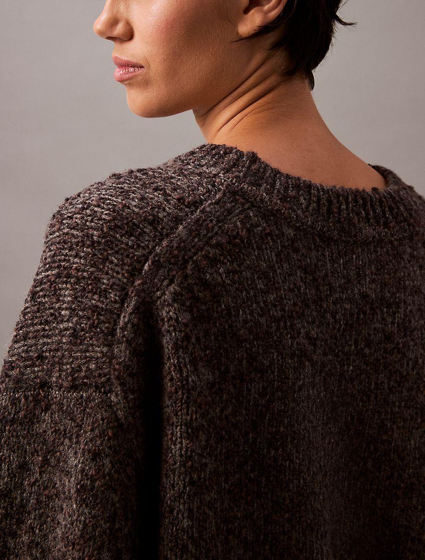 Melange Wool V-Neck Sweater Product Image