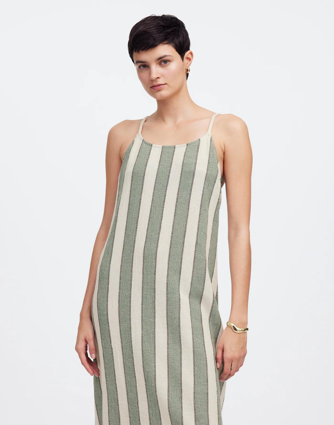 Zulu & Zephyr Eucalyptus Stripe Organic Cotton Dress Product Image