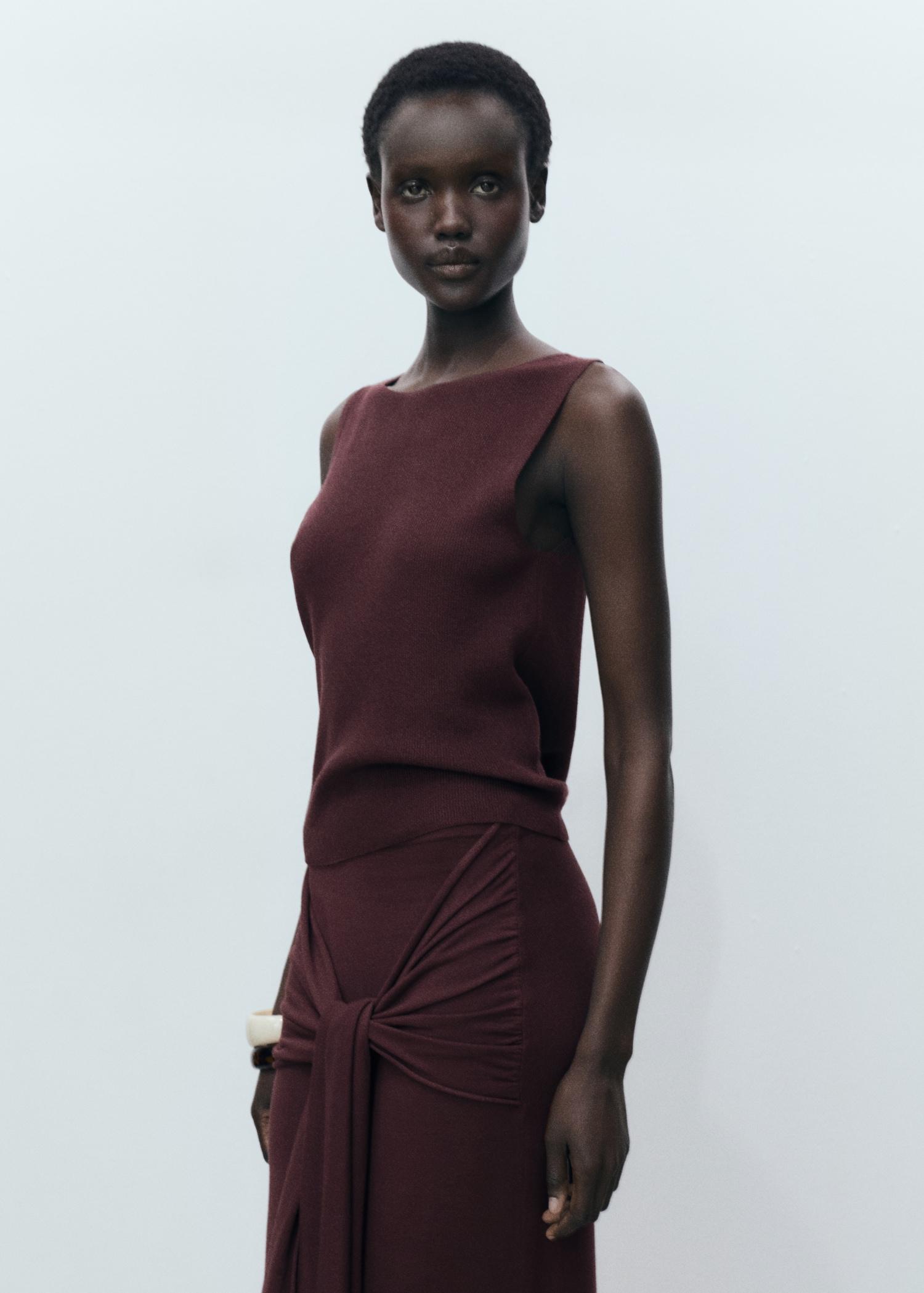 Fine ribbed knit top - Women | MANGO USA Product Image