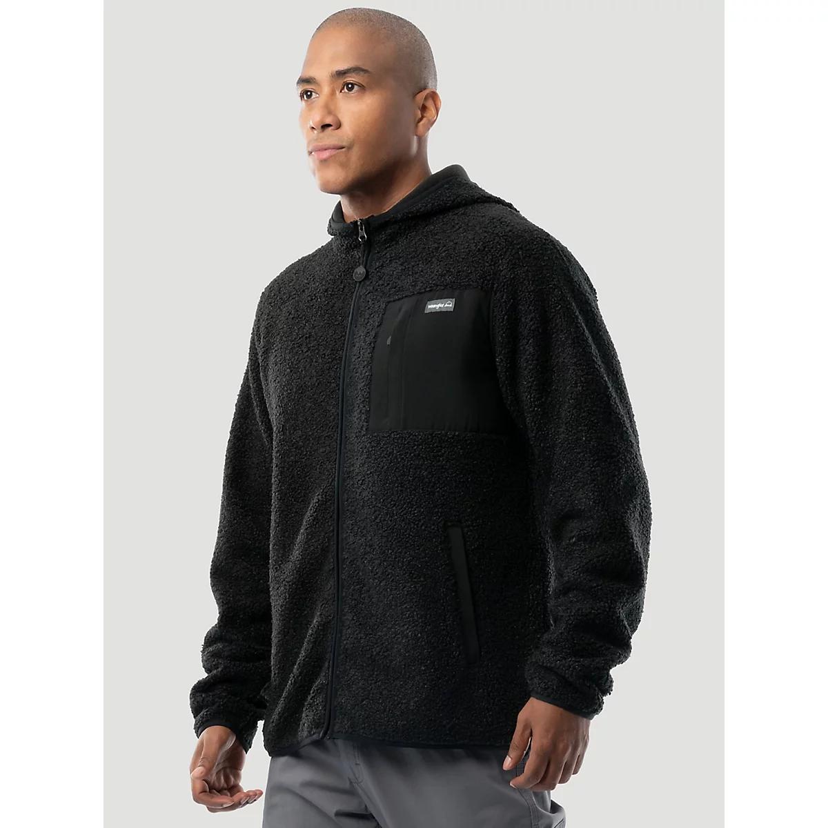 Men's Wrangler ATG™ Sherpa Zip Front Jacket in Bone Product Image
