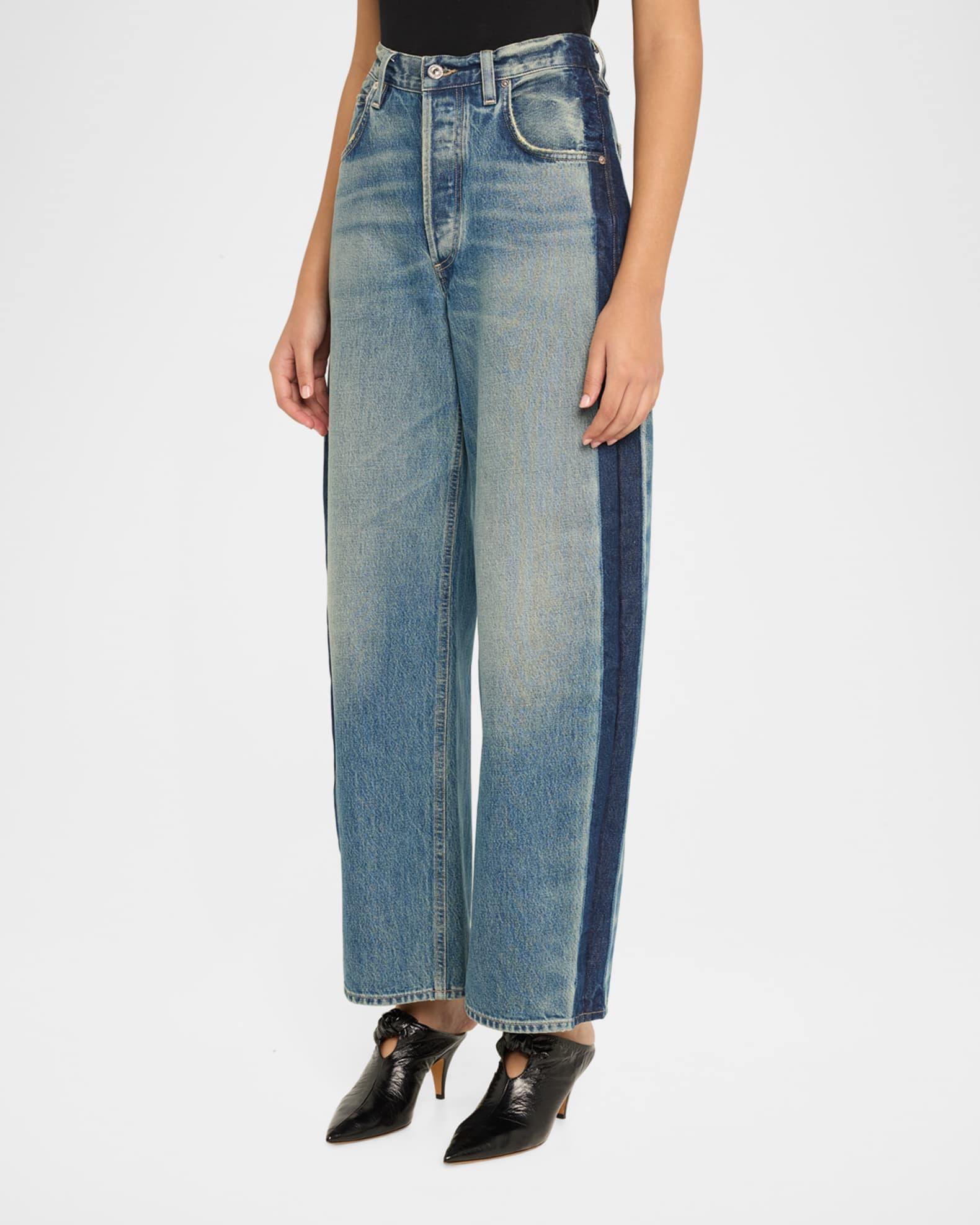 Ayla Baggy Jeans with Tuxedo Stripe  Product Image