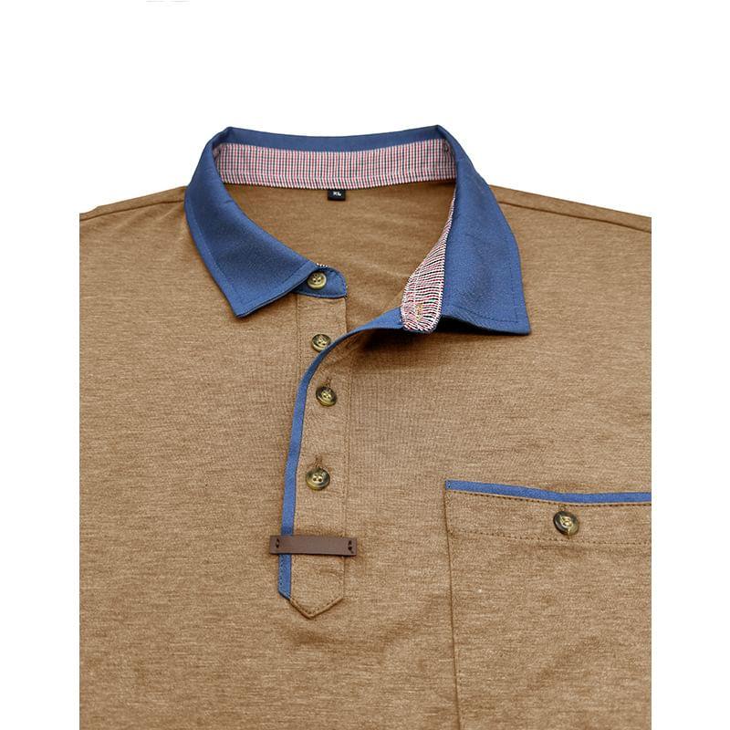 Short-Sleeve Plain Polo Shirt Product Image
