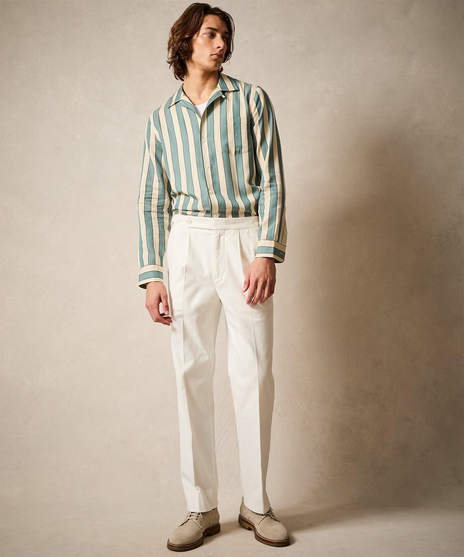 Italian Brushed Cotton Side Tab Trouser Product Image