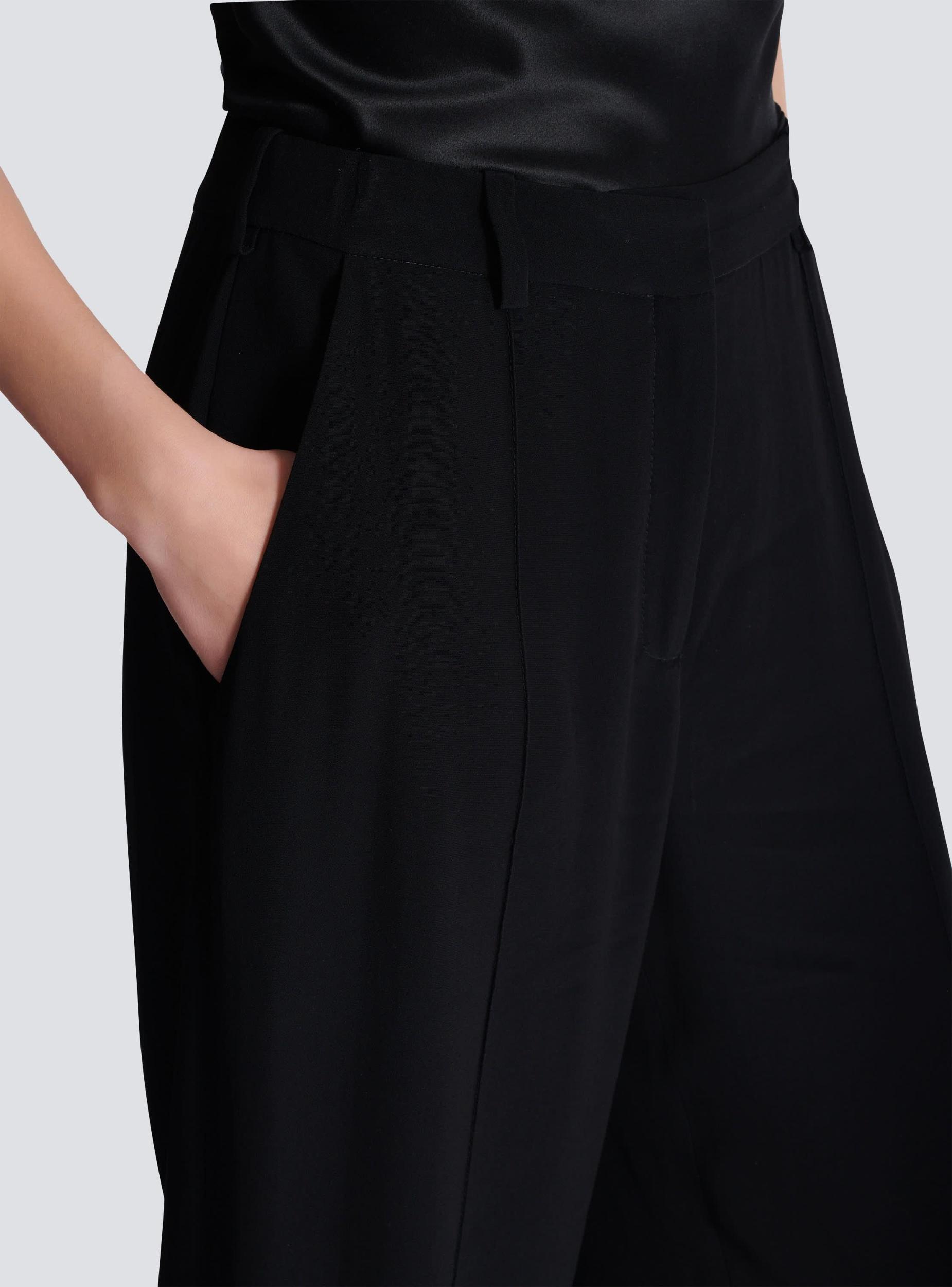 Crepe straight-leg tailored trousers Product Image