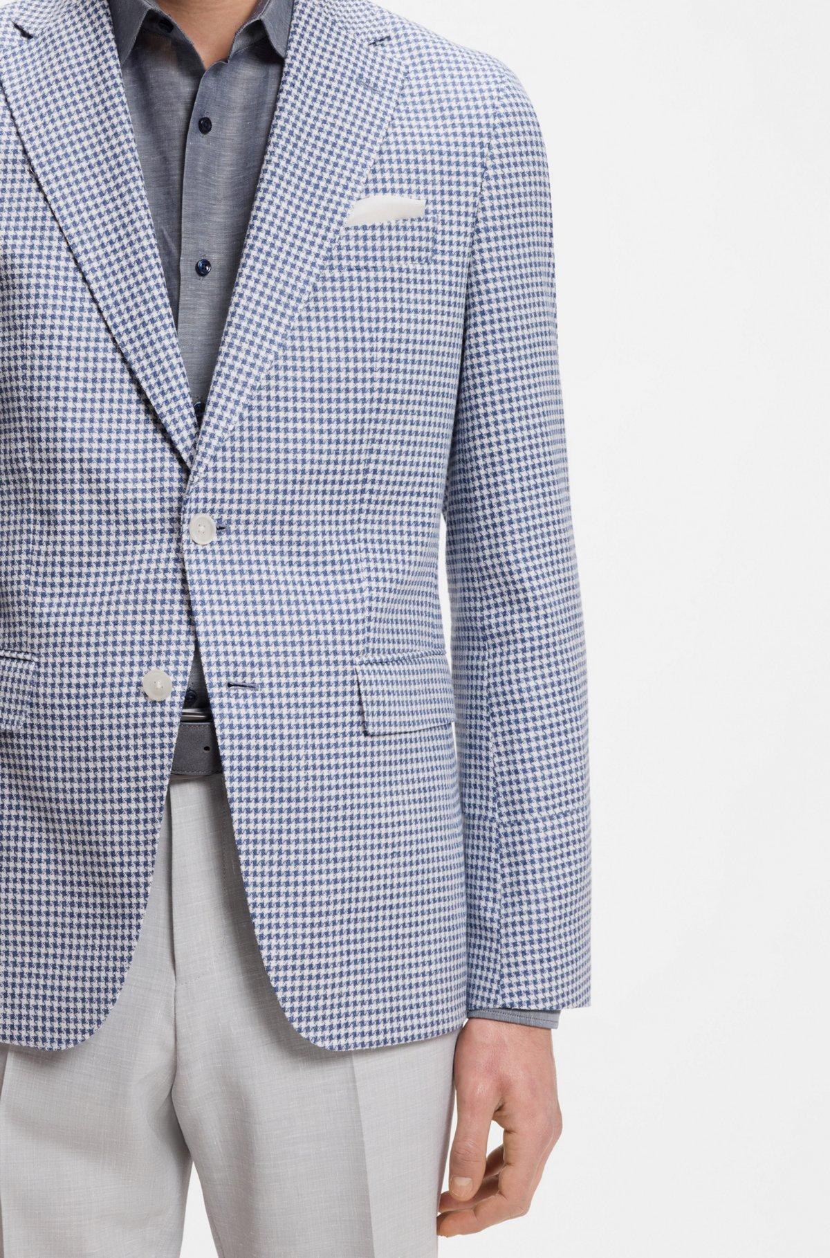 Slim-fit jacket with puppytooth pattern Product Image