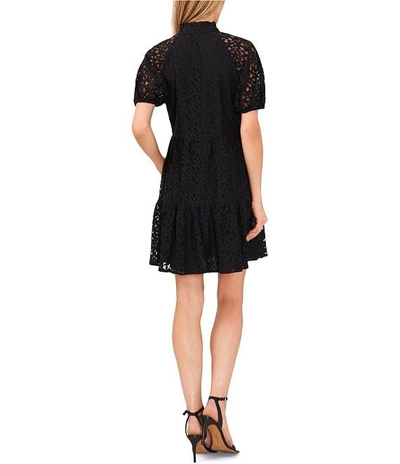 CeCe V Neck Baby Doll Lace Dress Product Image