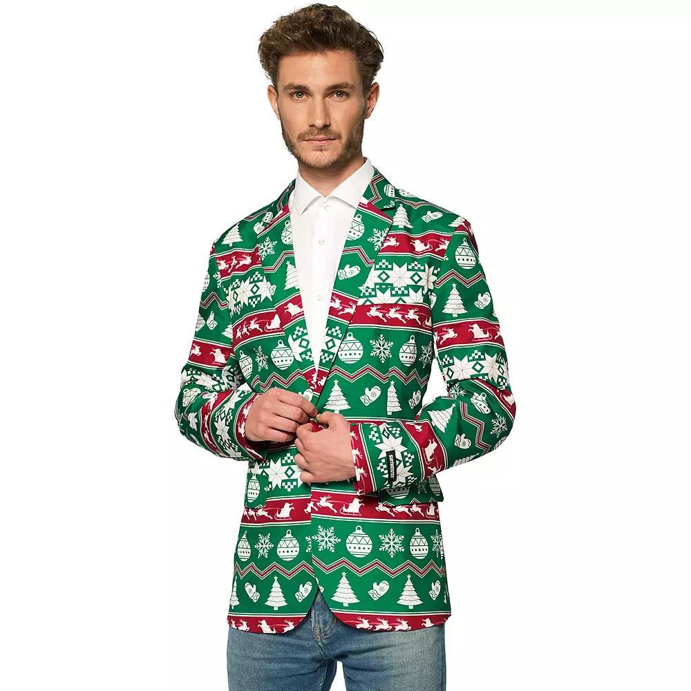 Men's Suitmeister Christmas Green Nordic Suit,  Product Image