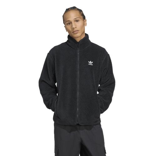 adidas Mens adidas Originals Trefoil Essentials Teddy Fleece - Mens Black Product Image