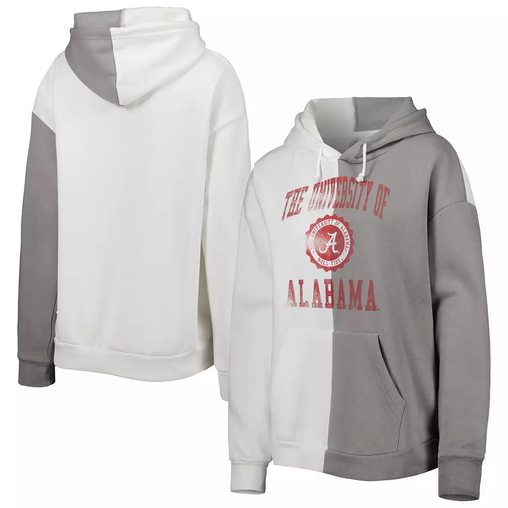 Women's Gameday Couture Gray/White Alabama Crimson Tide Split Pullover Hoodie, Size: Small Product Image