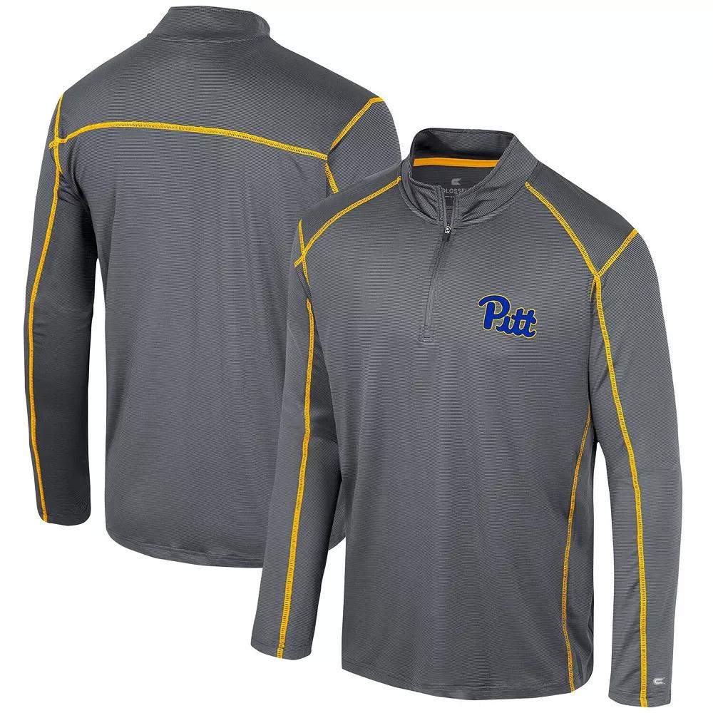 Men's Colosseum Charcoal Pitt Panthers Cameron Quarter-Zip Windshirt, Size: Medium Product Image