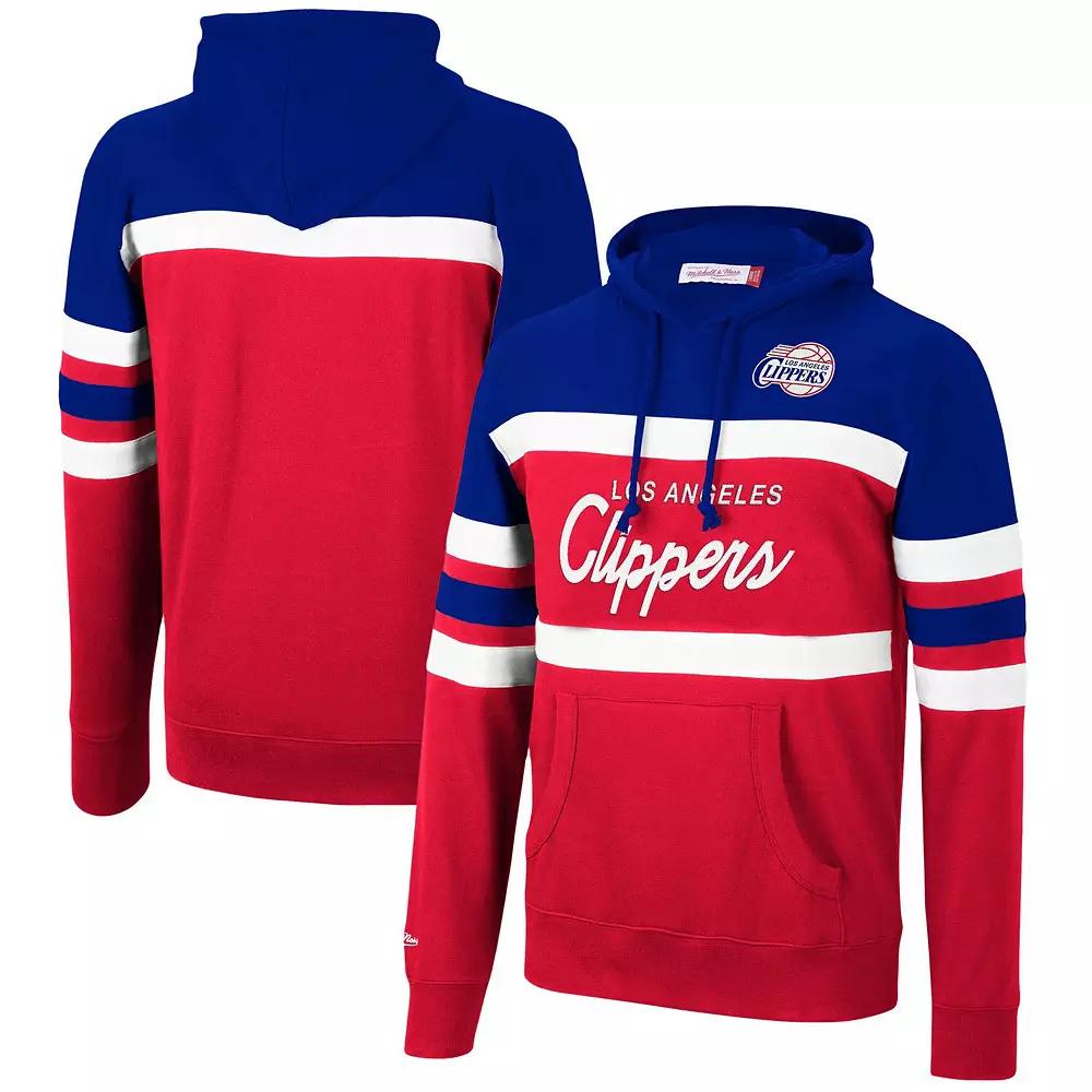 Men's Mitchell & Ness Royal/Red LA Clippers Head Coach Pullover Hoodie,  Product Image