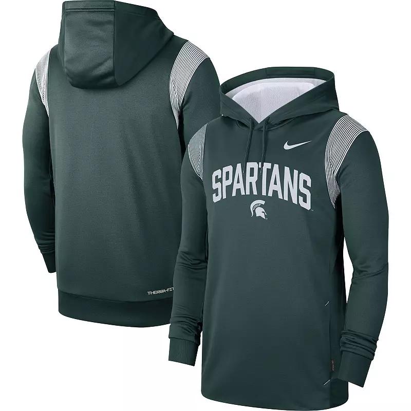 Men's Nike Green Michigan State Spartans 2022 Game Day Sideline Performance Pullover Hoodie,  Product Image
