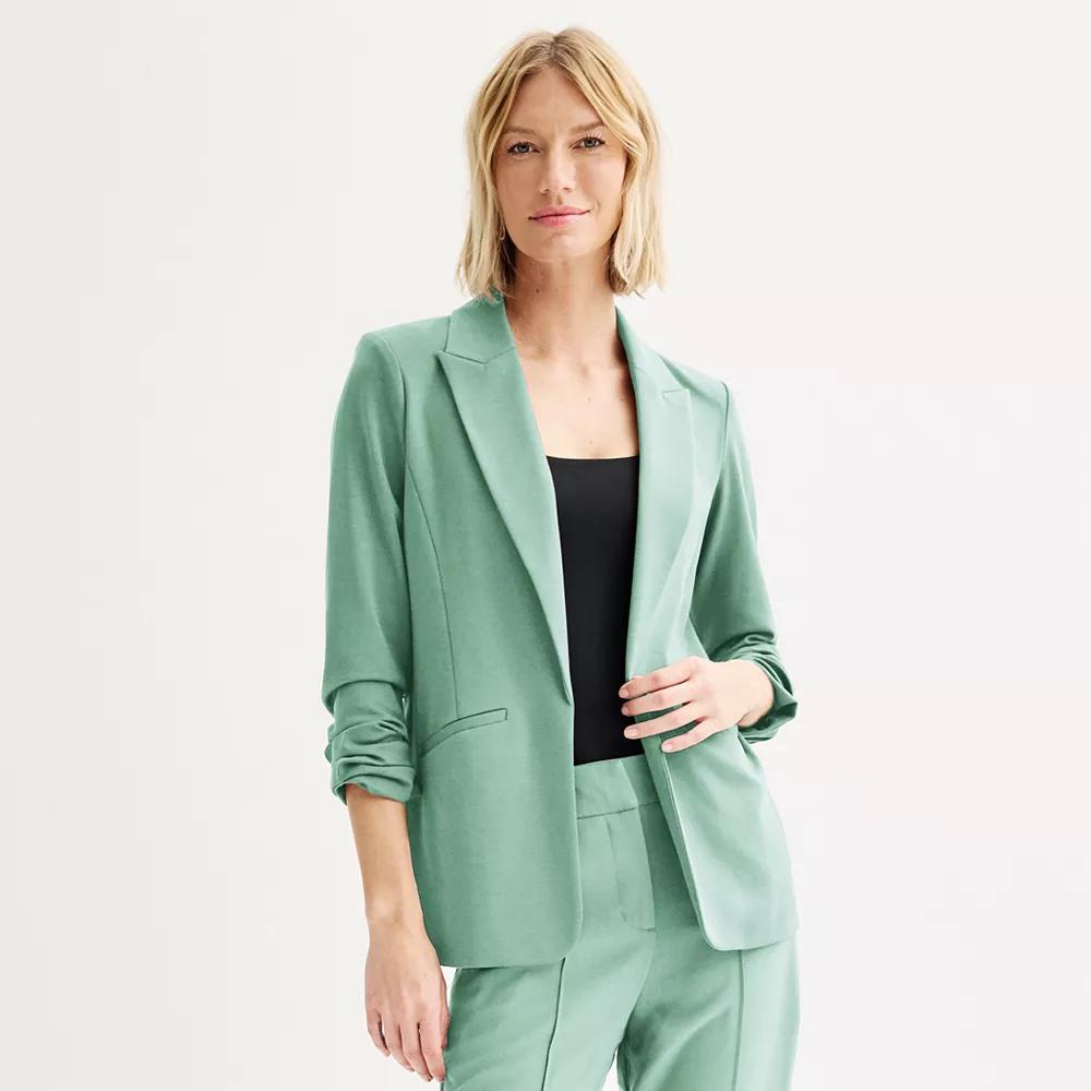 Women's Nine West Knit Closureless Blazer, Size: XS, Hanover Blue Product Image