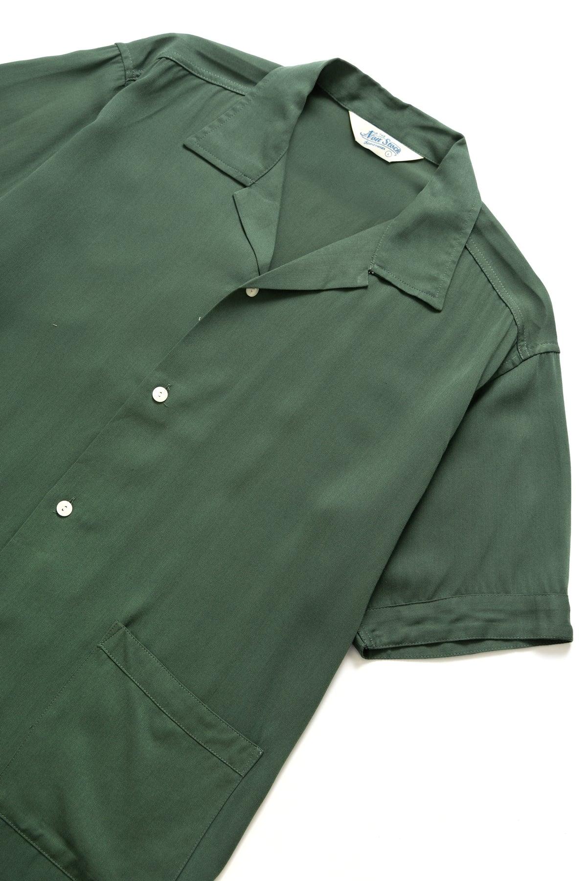 Non Stock MFG - Short Sleeve Rayon Shirt- Green Product Image