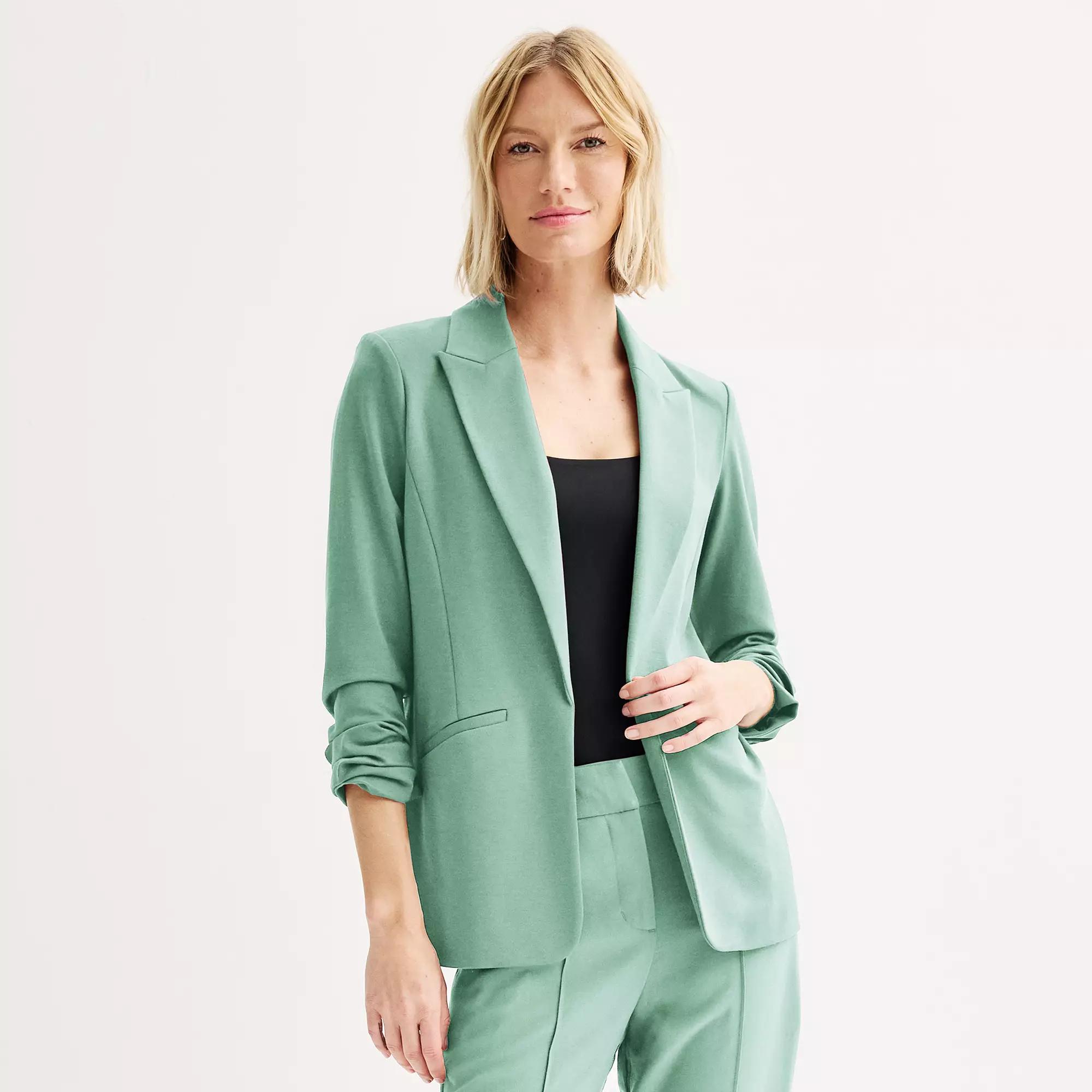 Women's Nine West Knit Closureless Blazer, Size: XS, Hanover Blue Product Image