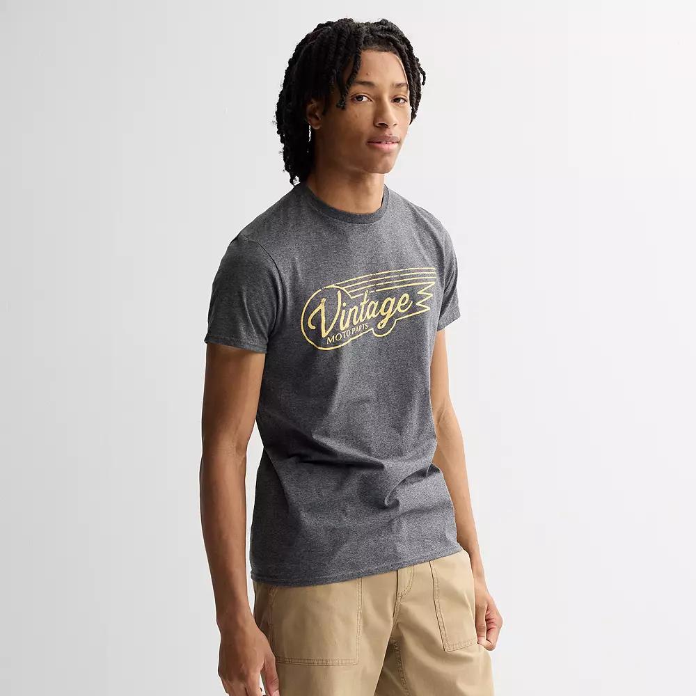 Men's Vintage Moto Parts Graphic Tee,  Product Image