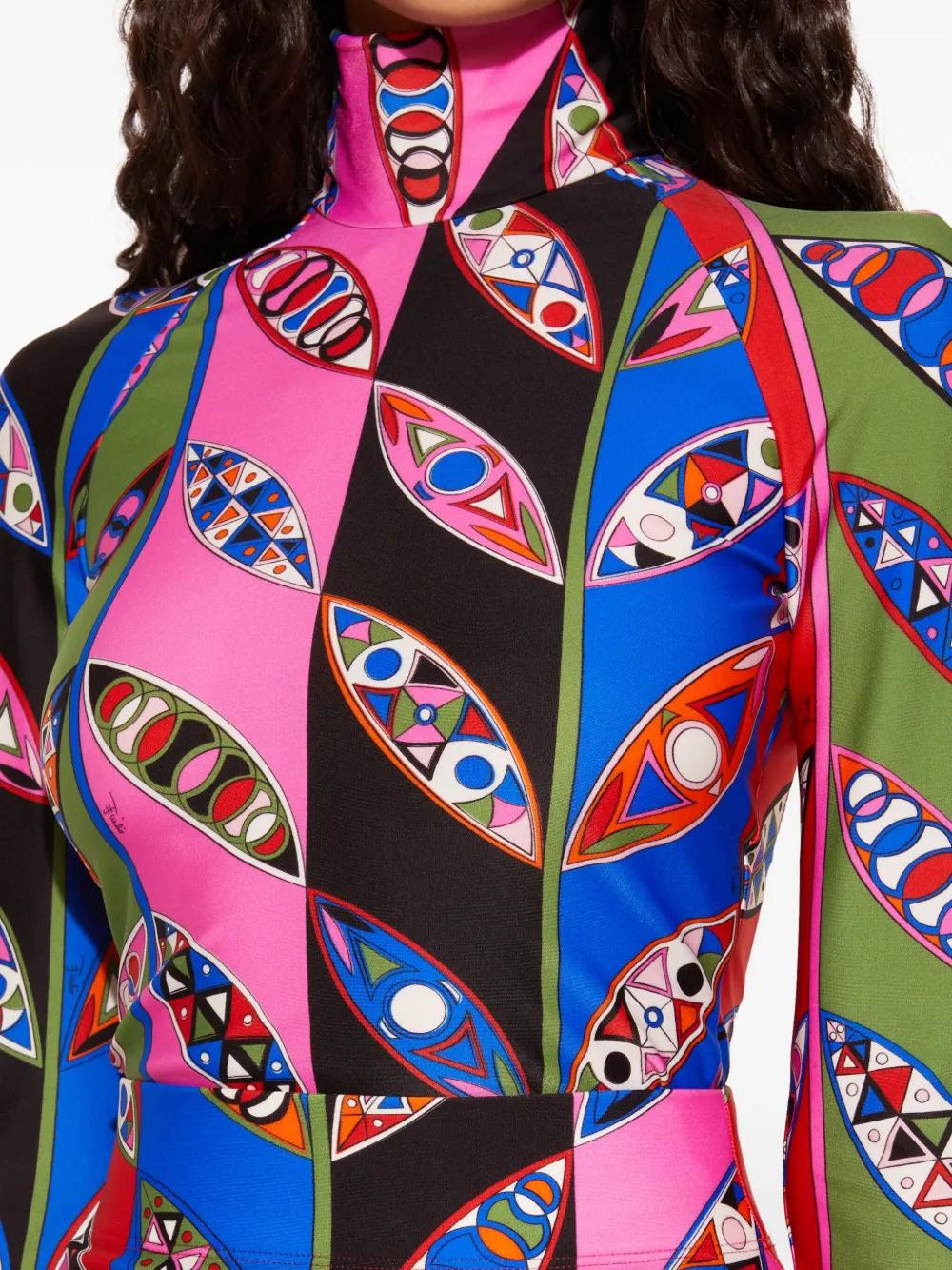 Girandole-print high-neck top Product Image