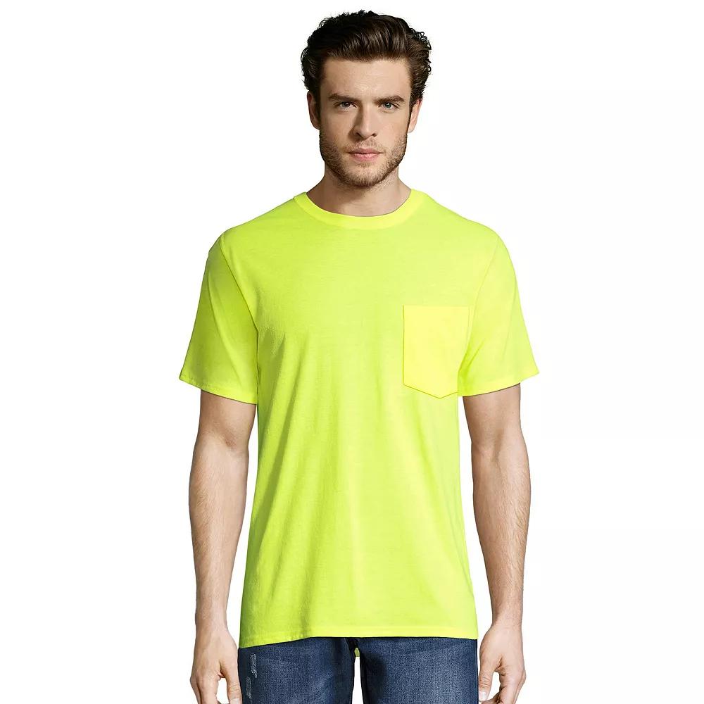 Big & Tall Hanes® Workwear 2-pack X-Temp Fresh IQ Crewneck Pocket Tees, Men's,  Product Image