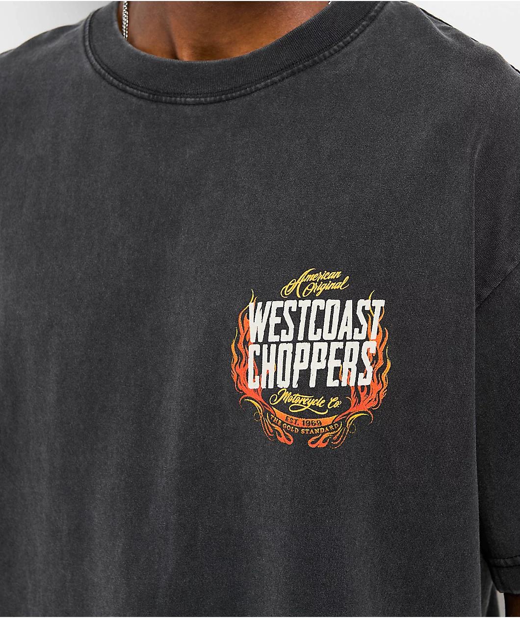 West Coast Choppers Gold Standard Black Wash T-Shirt Product Image