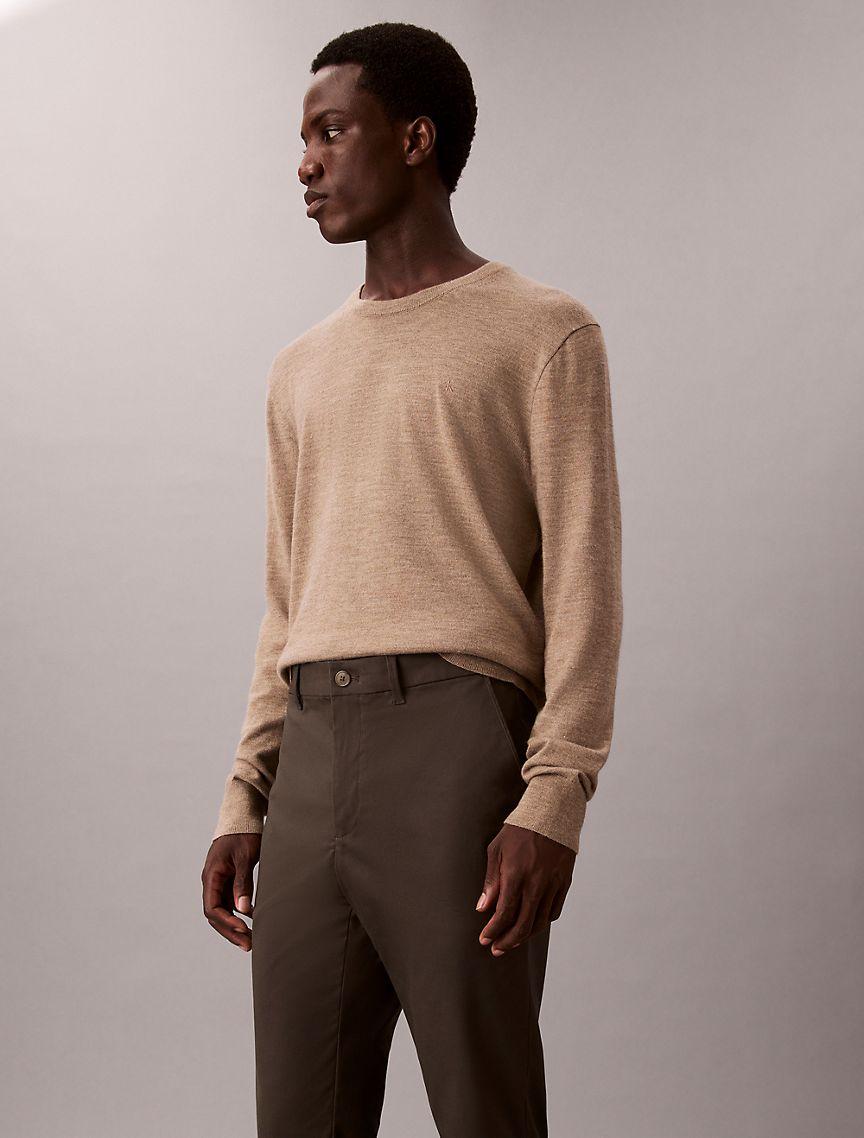 Cotton Sateen Slim Chino Pants Product Image