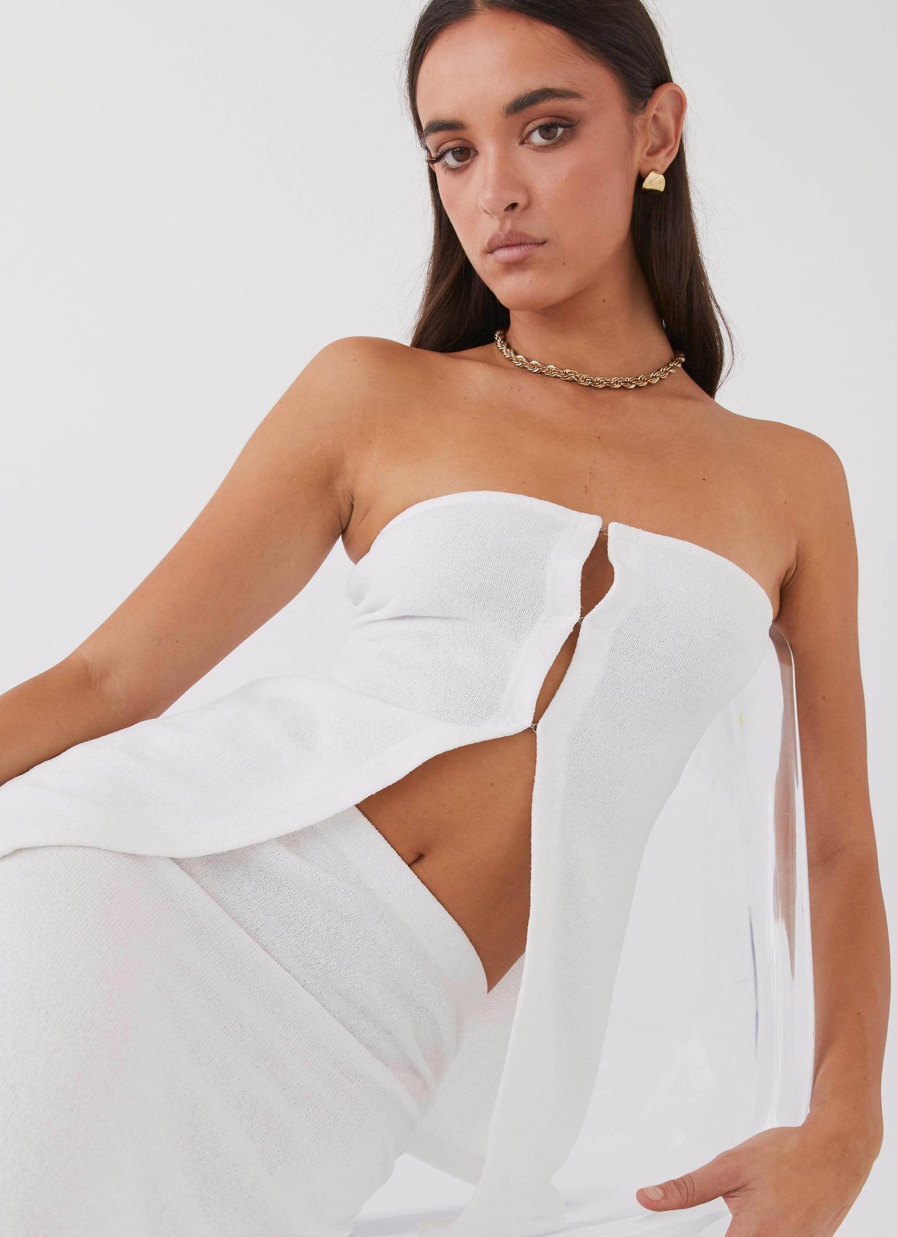 Delicate Lady Knit Top - White Product Image