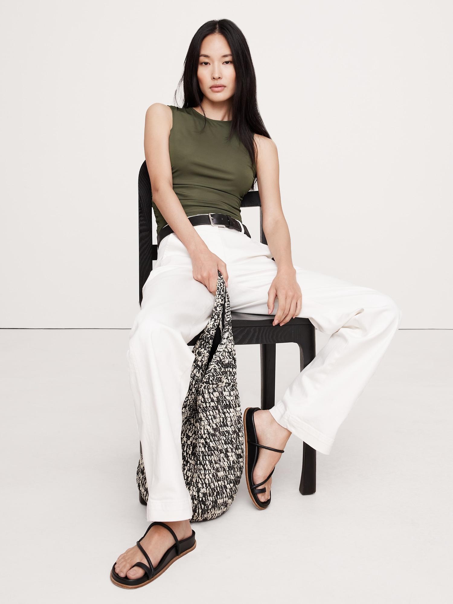 Crepe Knit Open-Back Top Product Image