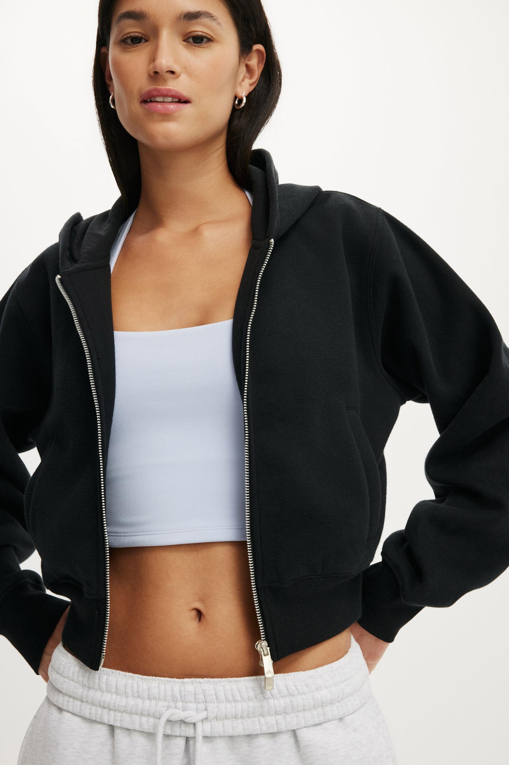 Plush Relaxed Zip Through Hoodie Product Image