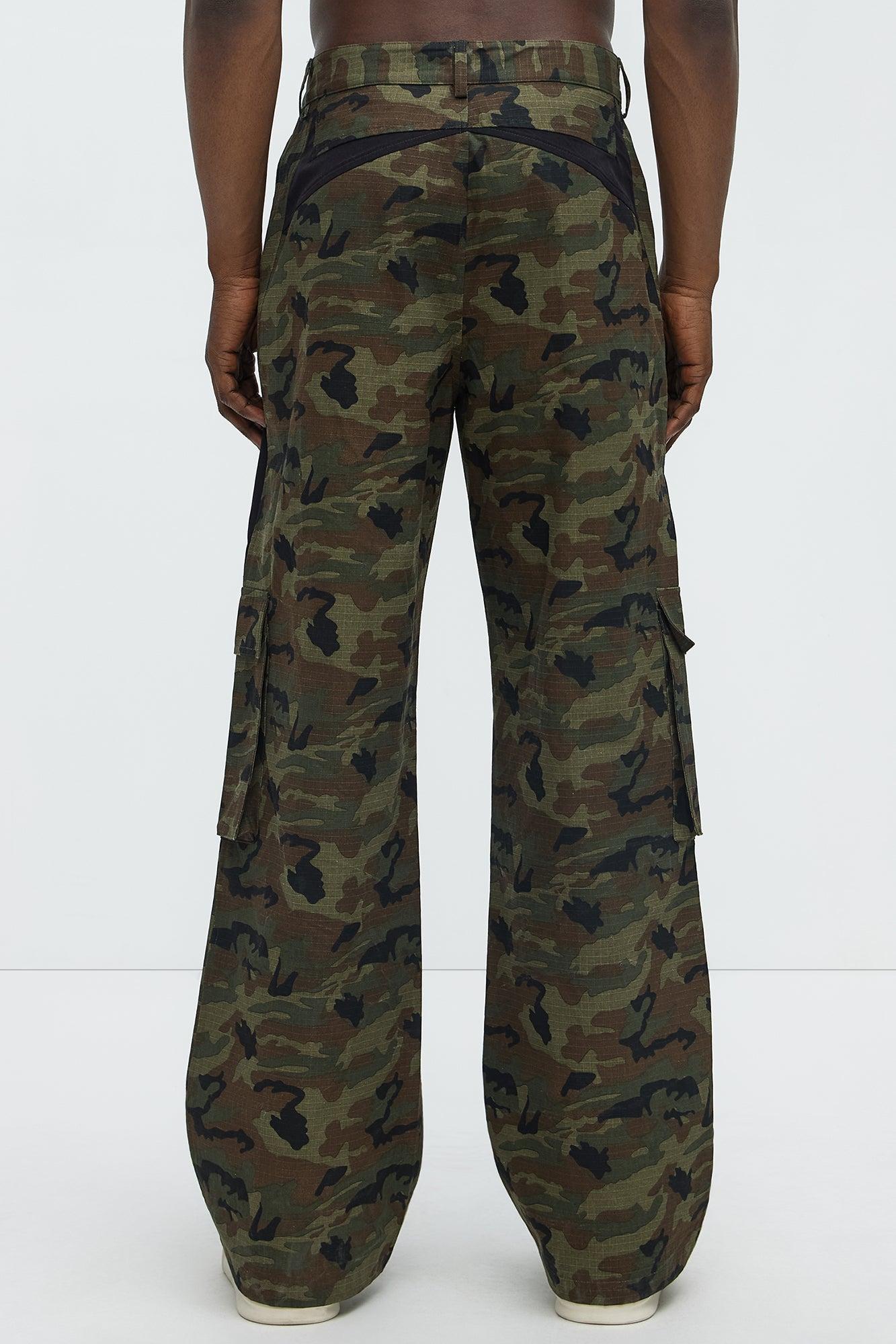 Ripstop Contrast Camo Cargo Pants - Camouflage Product Image