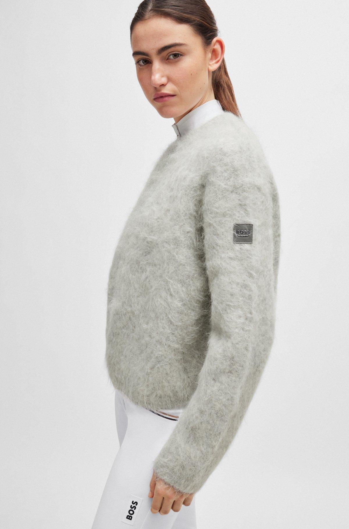 Equestrian voluminous sweater in an alpaca blend Product Image