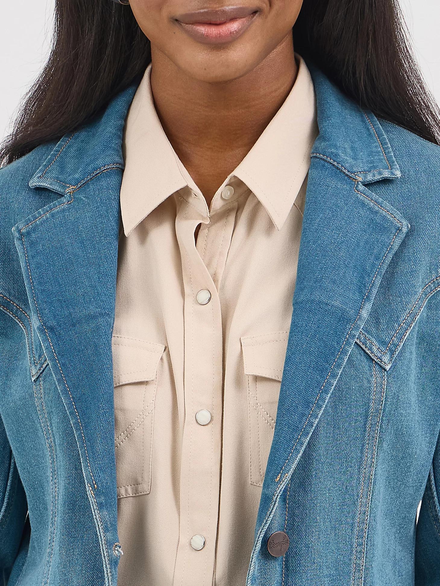 Women's Wrangler Denim Blazer in Light Denim Product Image