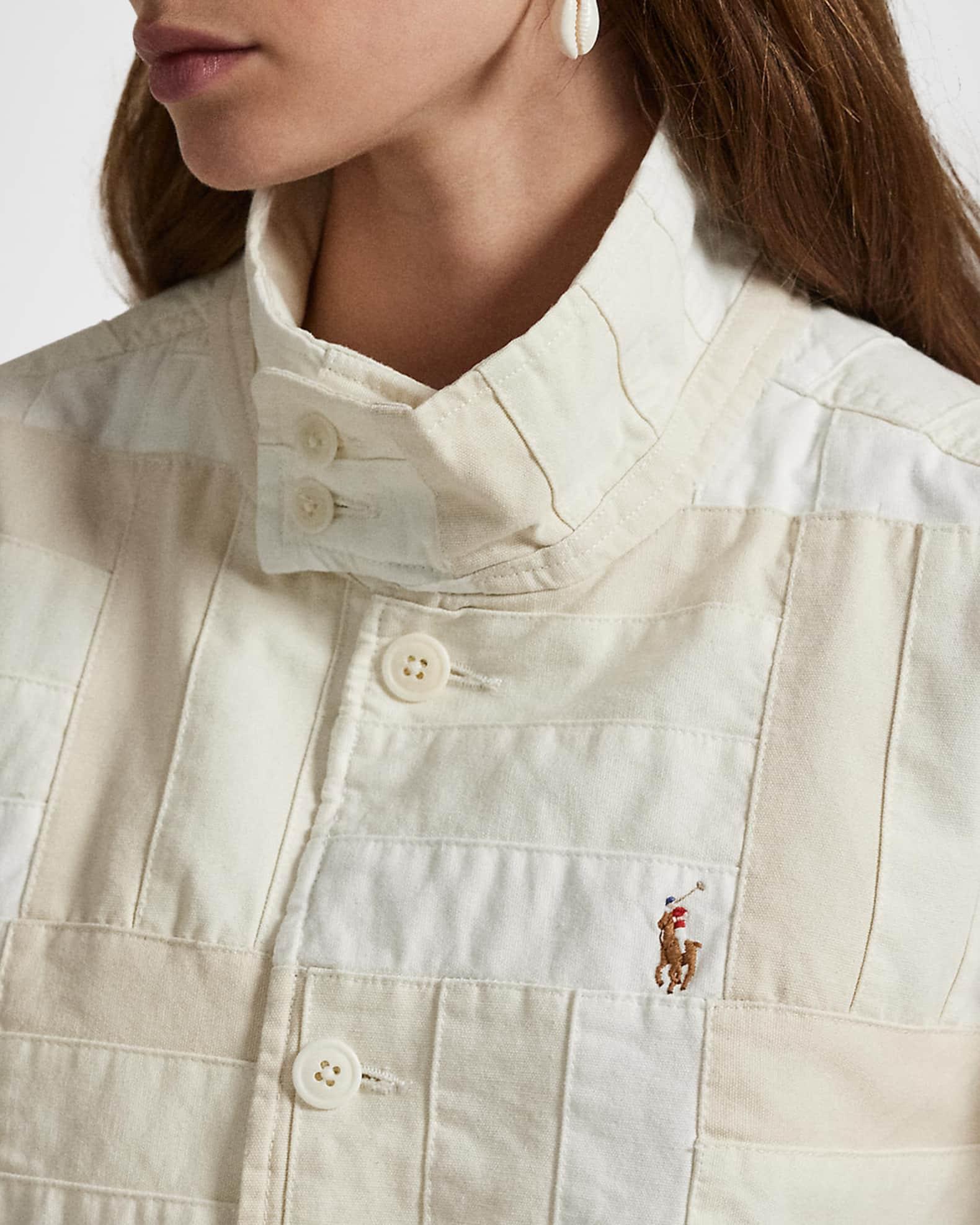 Patchwork Mock-Neck Jacket Product Image