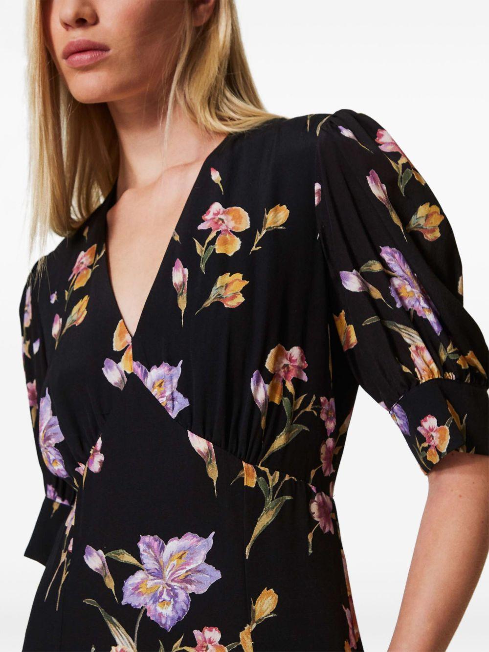 floral-print crepe dress Product Image