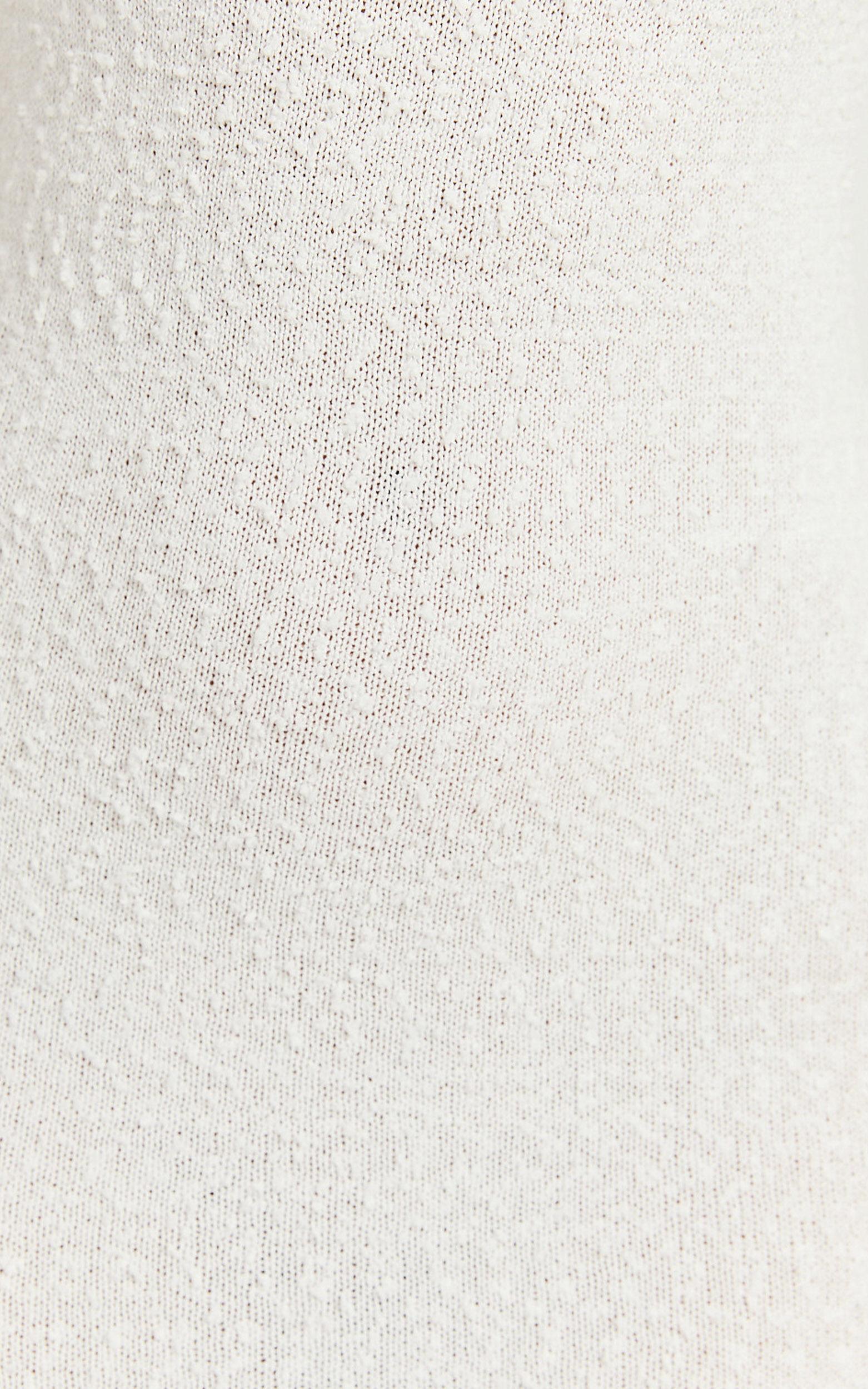 Beatrice Maxi Dress - High Neck Bodycon Knit Dress in White Product Image