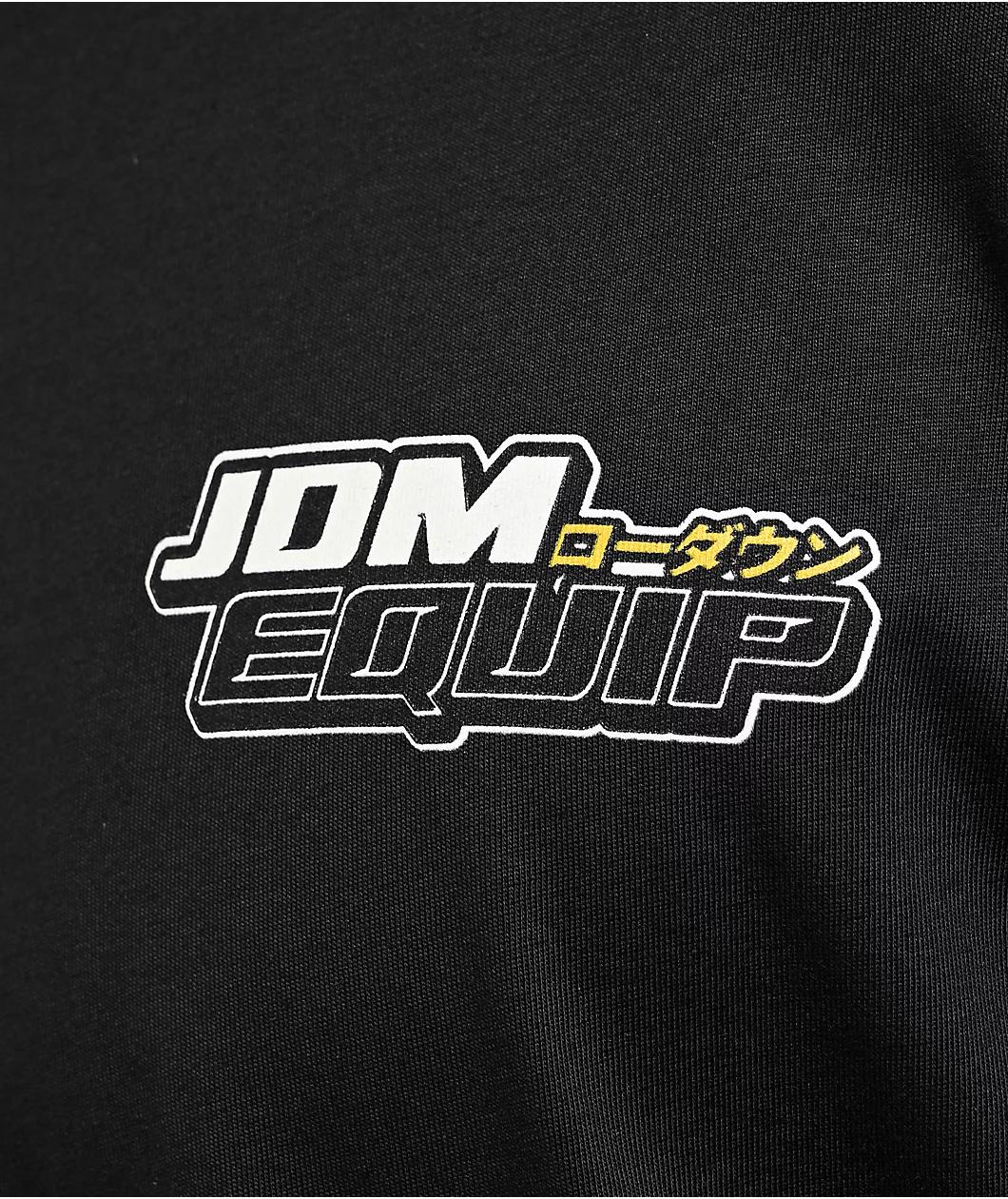 Lowered Lifestyle JDM Equip Black T-Shirt Product Image