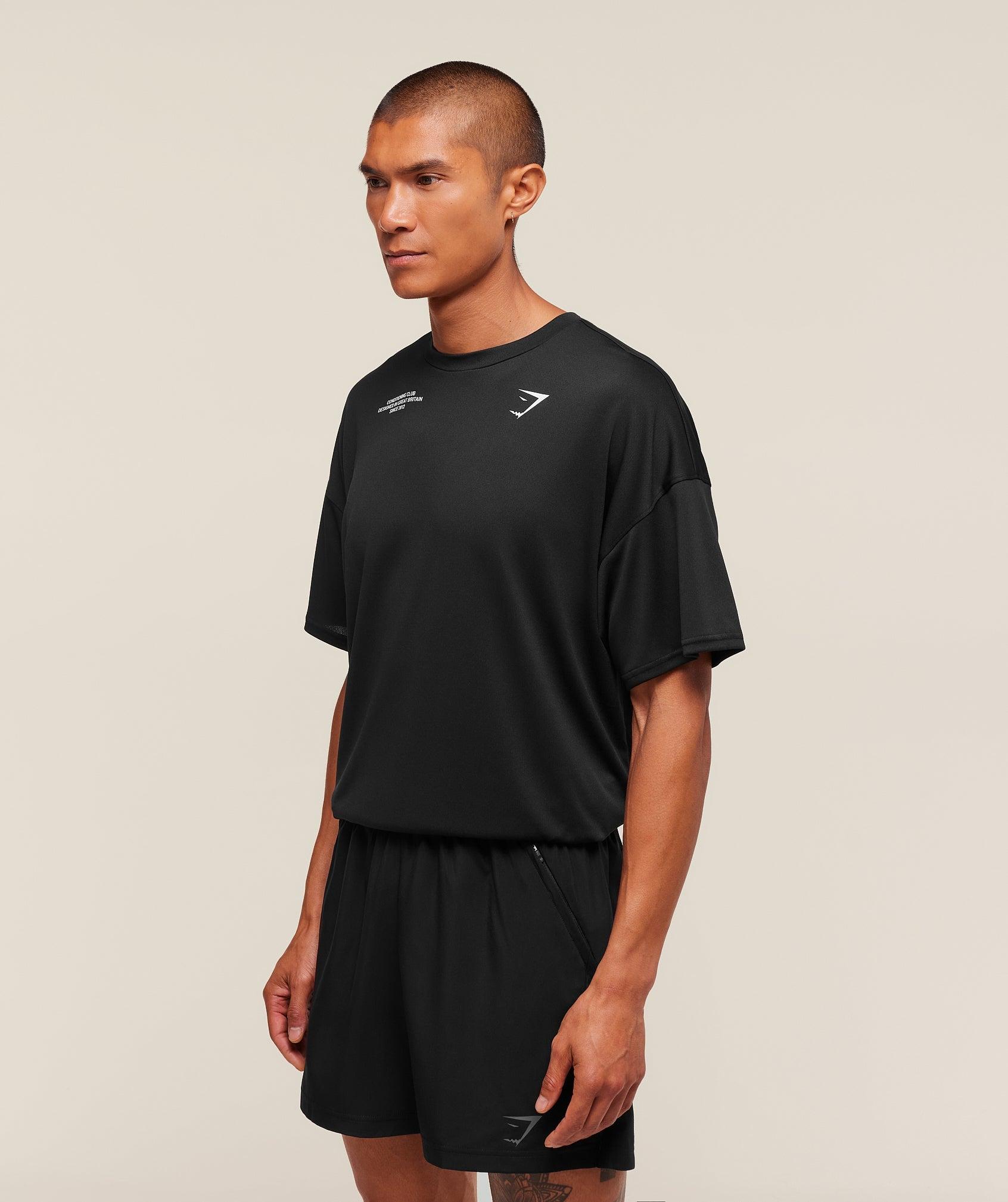 Gymshark Conditioning Club Oversized T-Shirt - Black Male Product Image