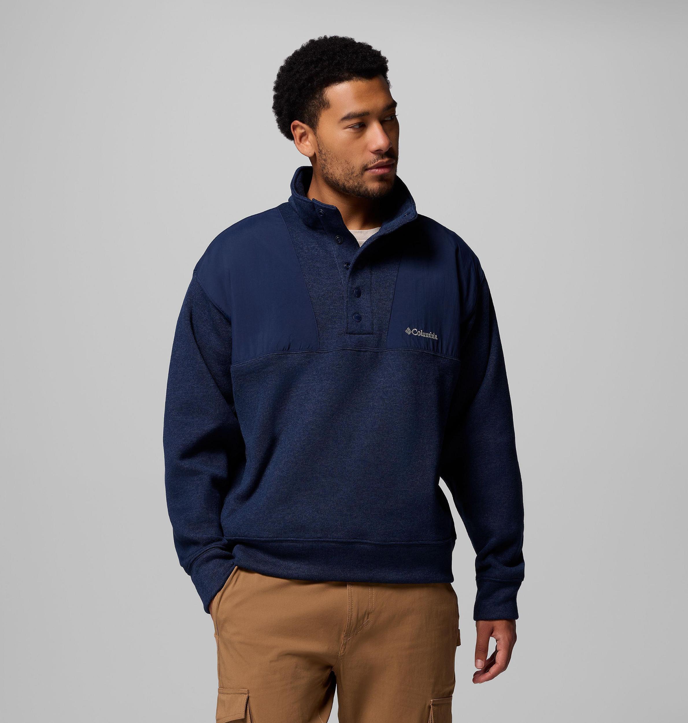 Columbia Mens Sweater Weather Relaxed Fit Half Snap Pullover- Product Image