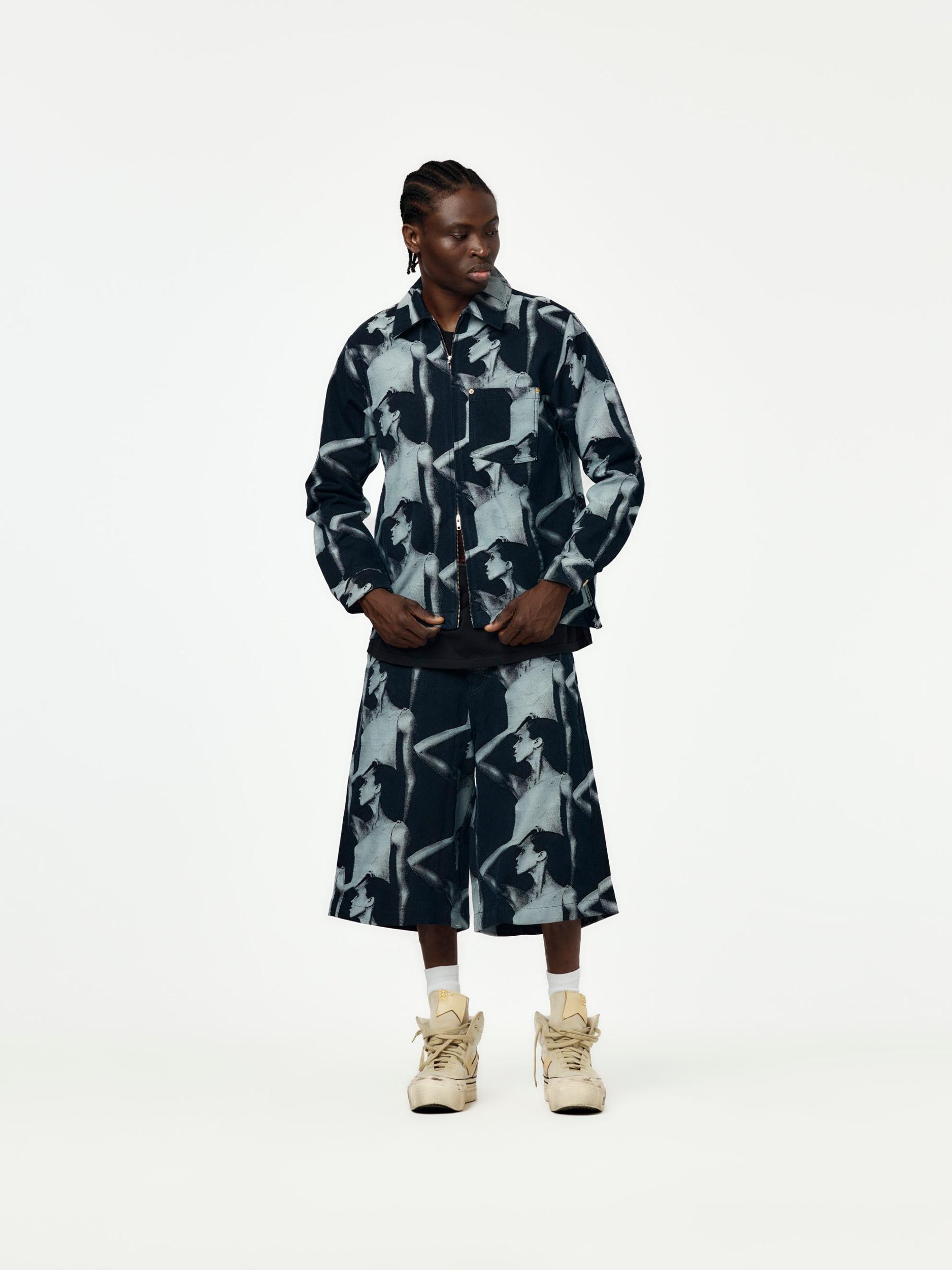 Jet Zip Jacket (Jacquard Face Denim) Product Image