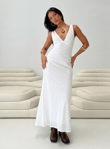 Nellie Maxi Dress White Product Image